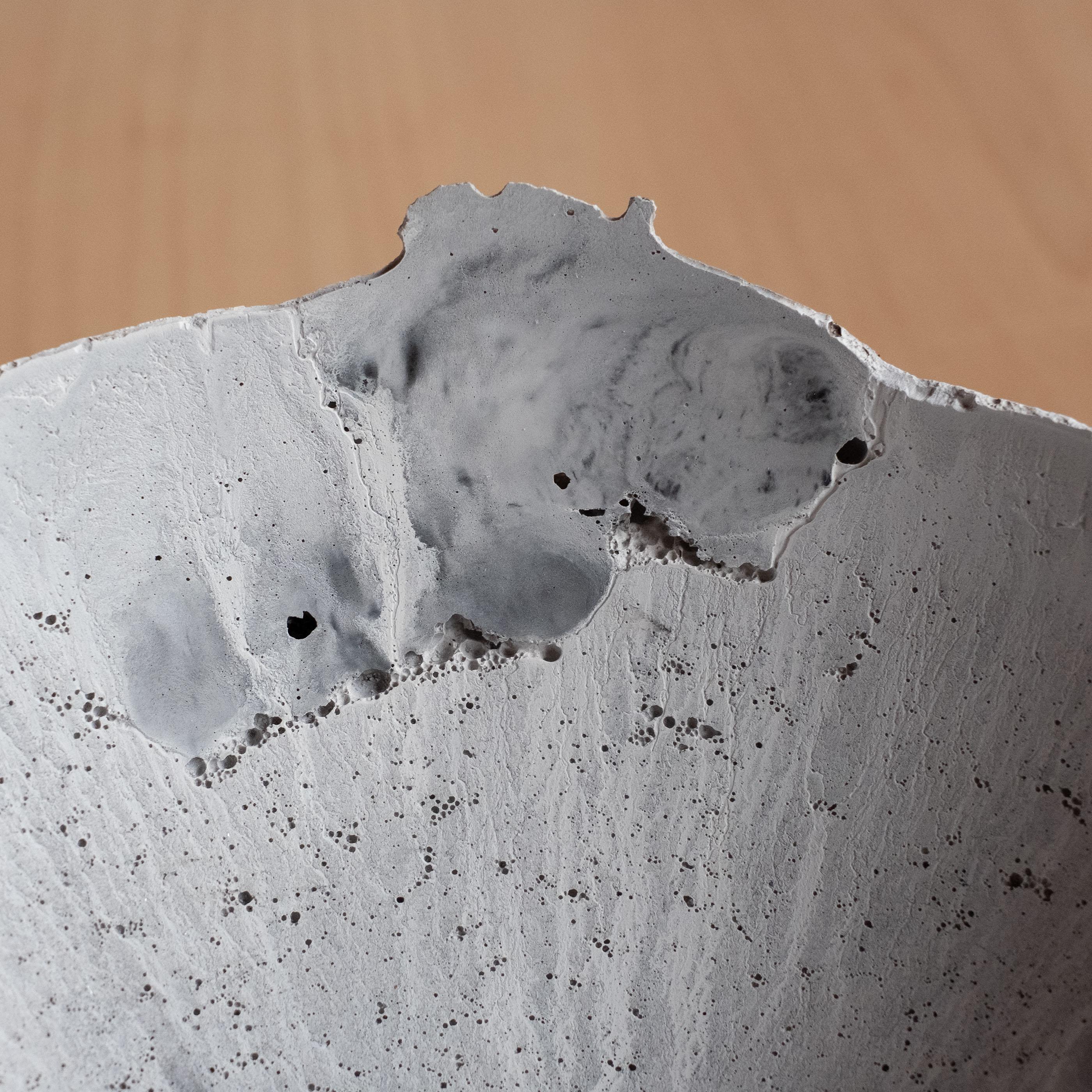 Handmade Cast Concrete Bowl in Grey by UME Studio For Sale 3