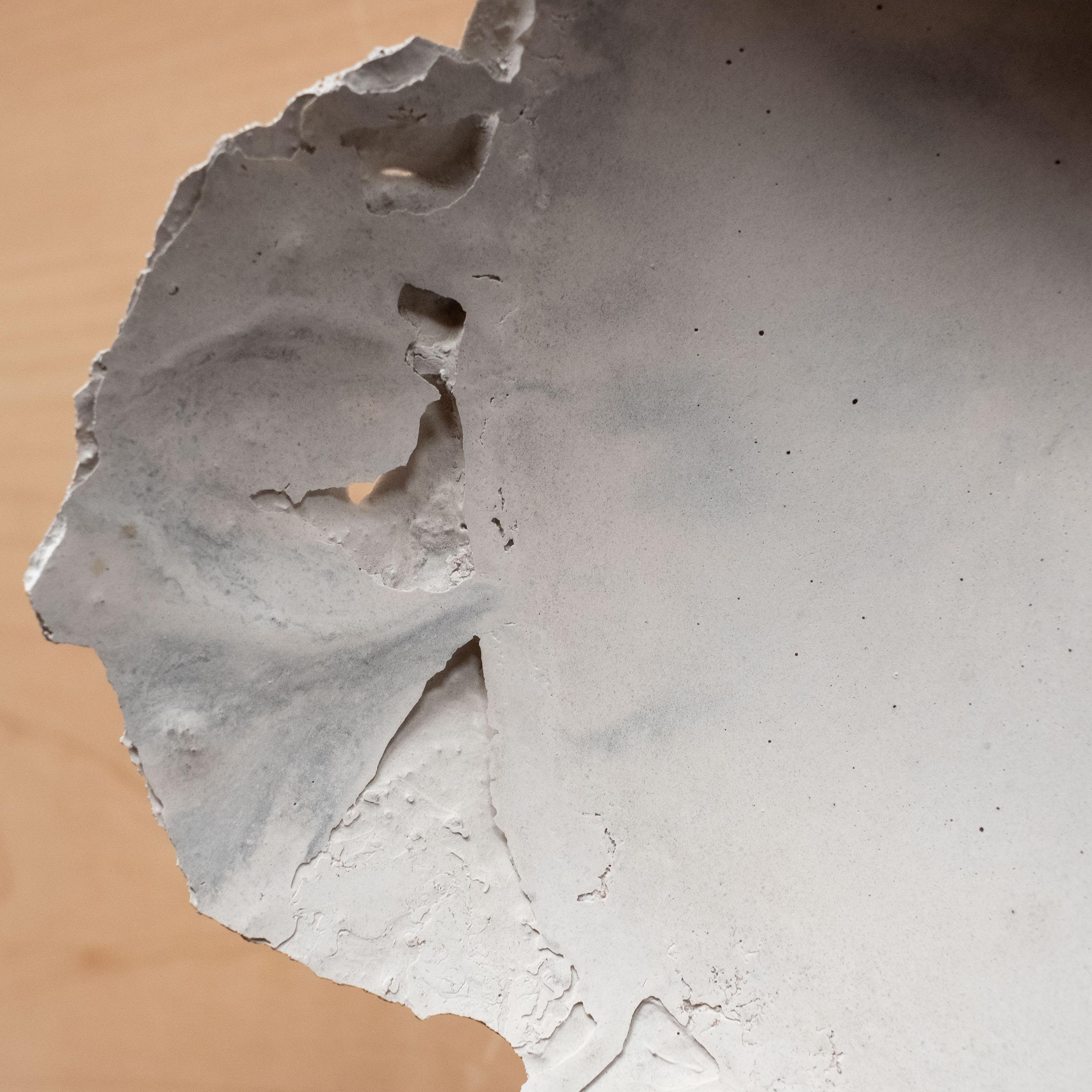 Handmade Cast Concrete Bowl in Grey by UME Studio For Sale 3