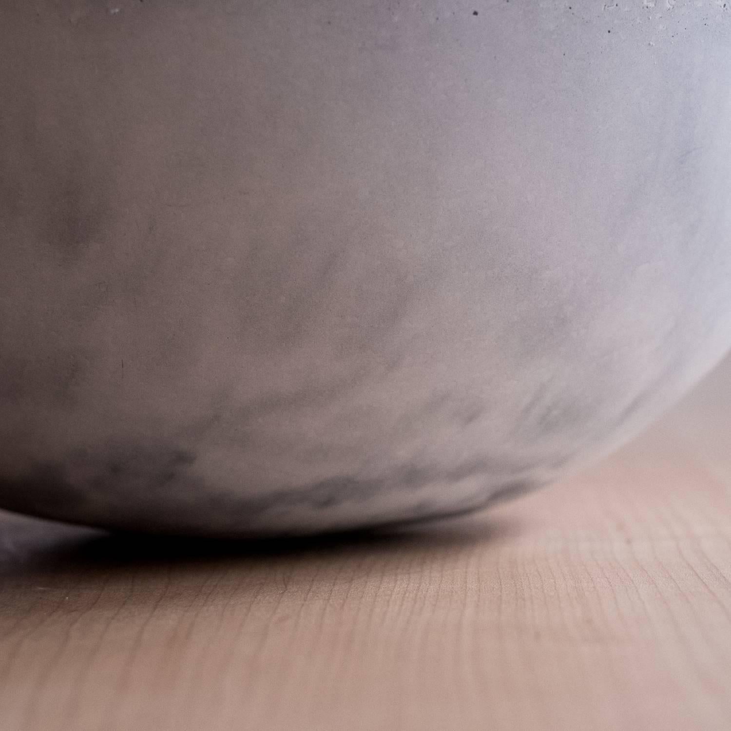 Handmade Cast Concrete Bowl in Grey by UMÉ Studio 3