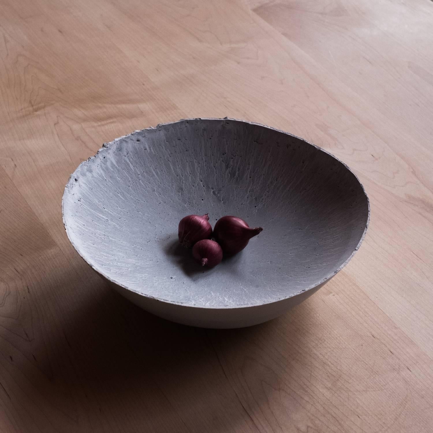 Handmade Cast Concrete Bowl in Grey by UMÉ Studio 4