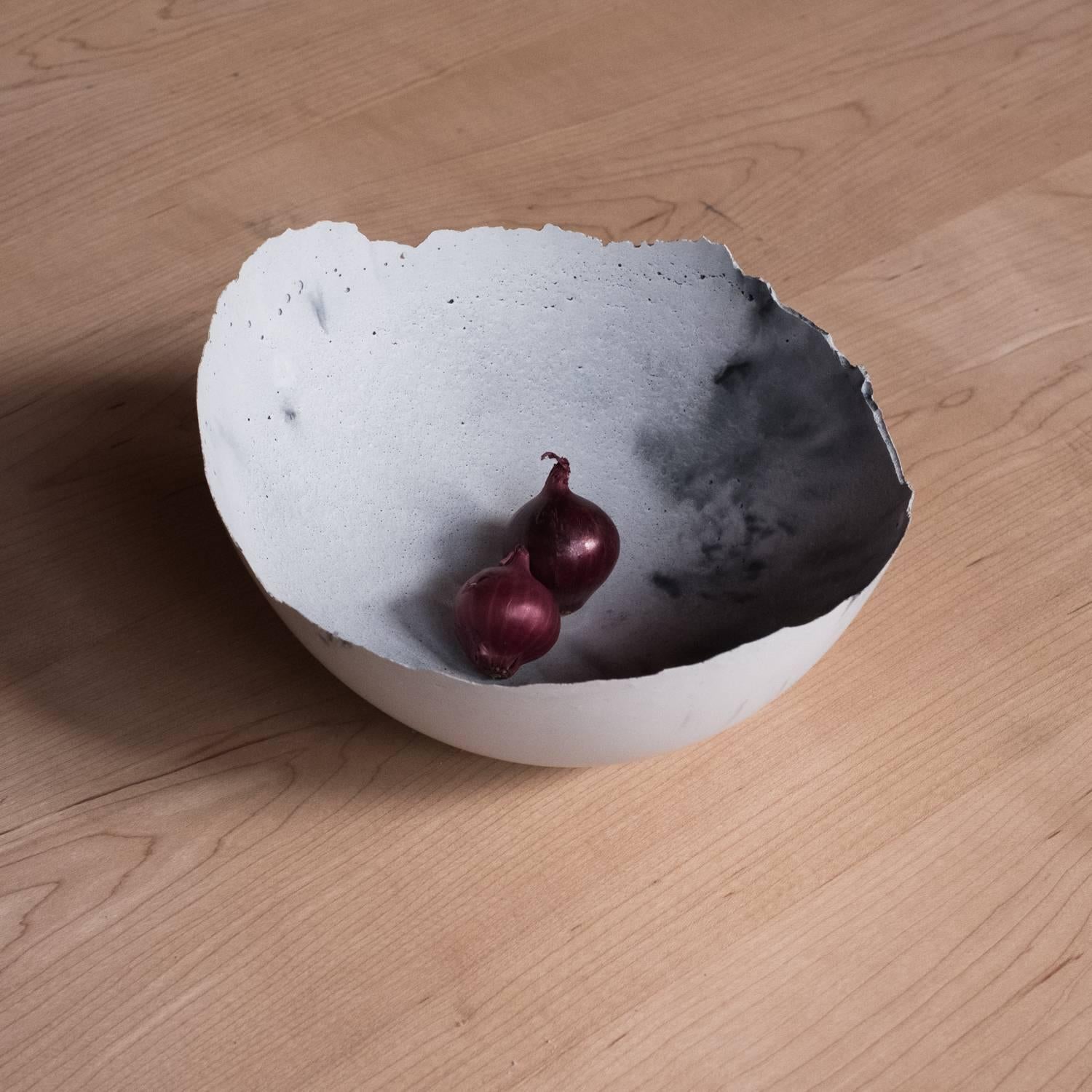 Handmade Cast Concrete Bowl in Grey by UMÉ Studio 4