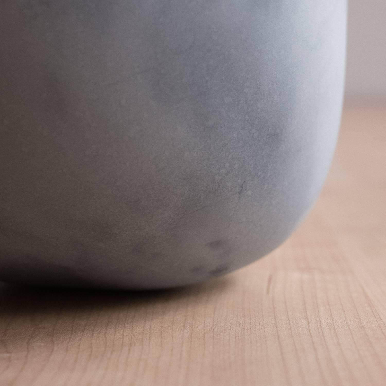 Handmade Cast Concrete Bowl in Grey by UMÉ Studio For Sale 4