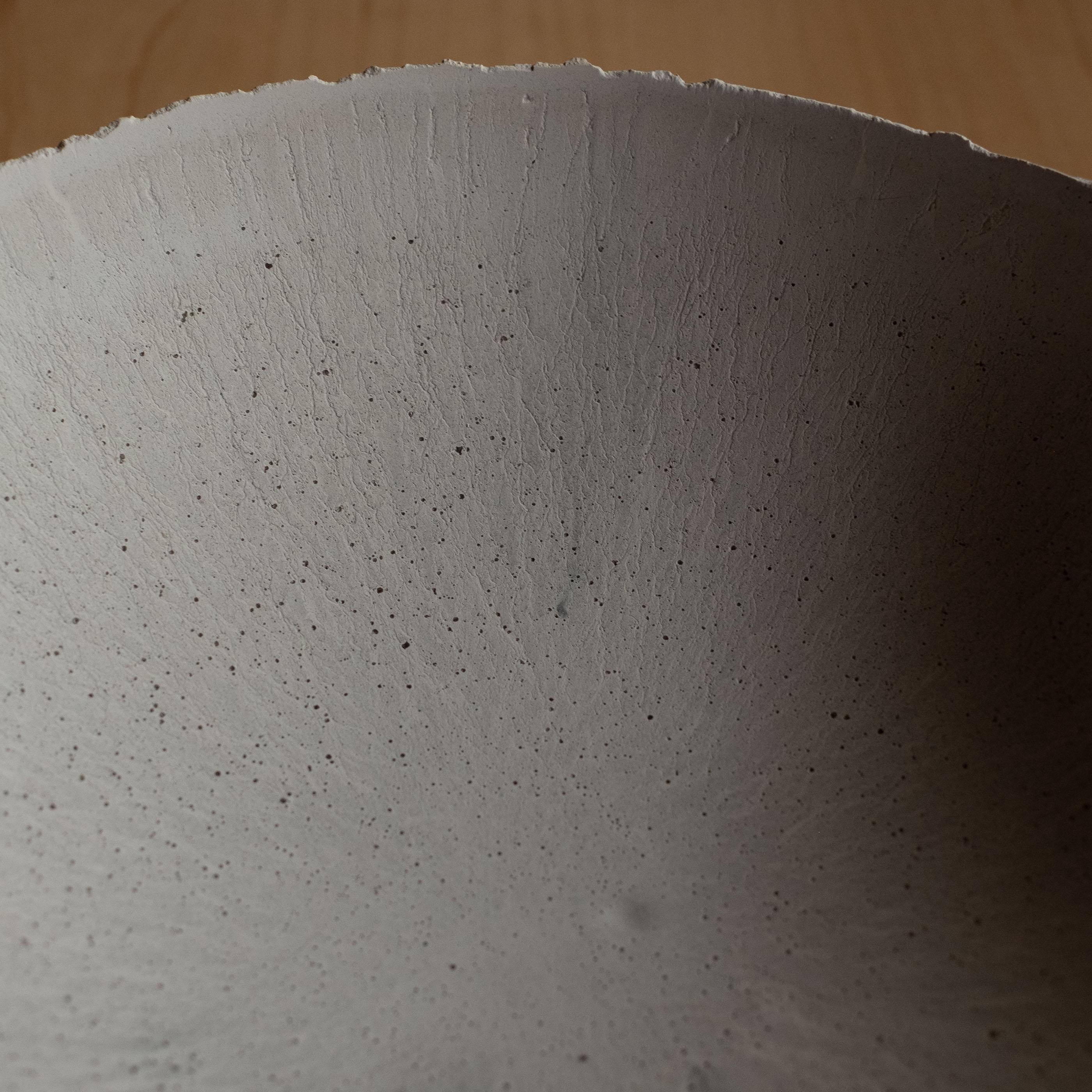 Handmade Cast Concrete Bowl in Grey by UME Studio For Sale 4