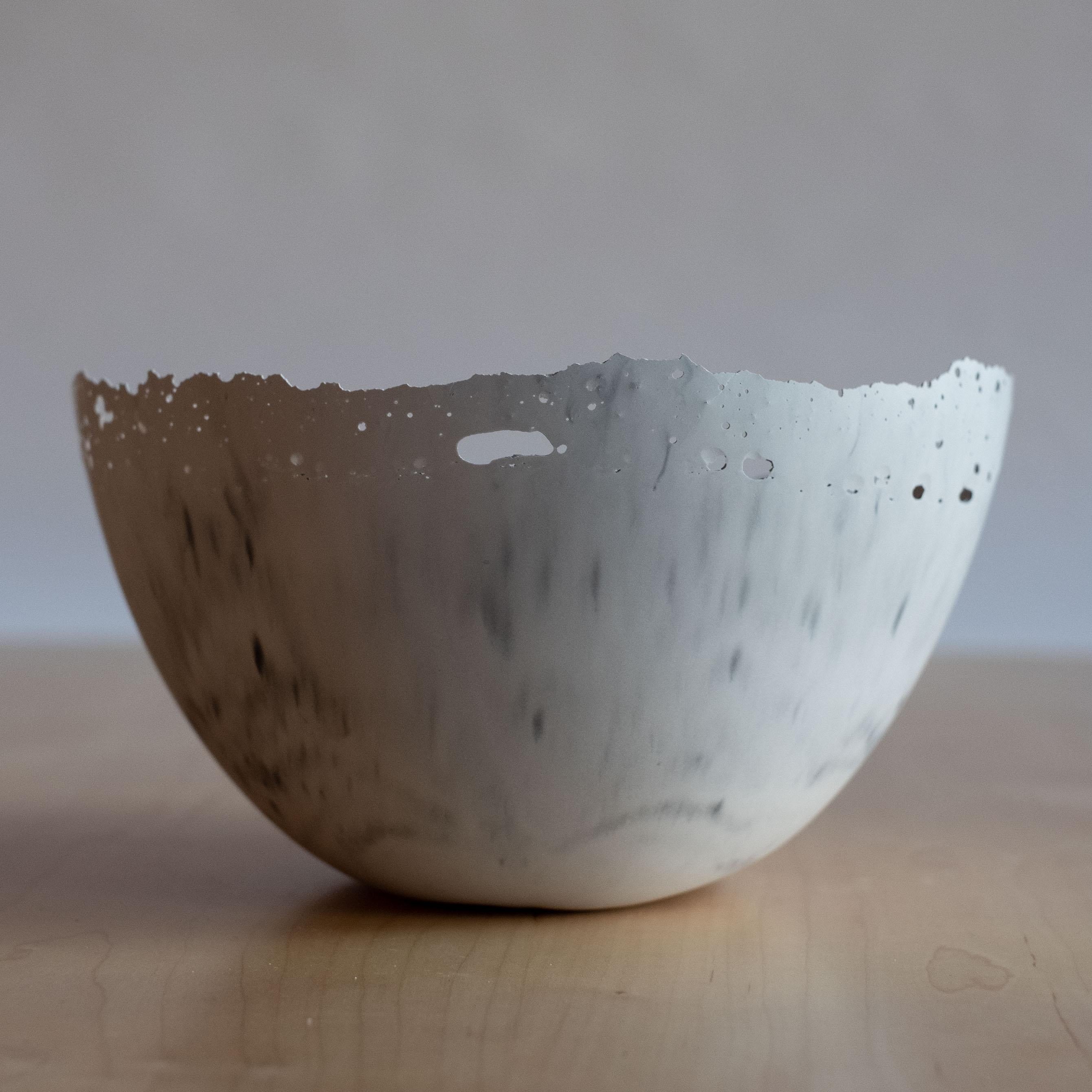 Handmade Cast Concrete Bowl in Grey by UME Studio For Sale 4