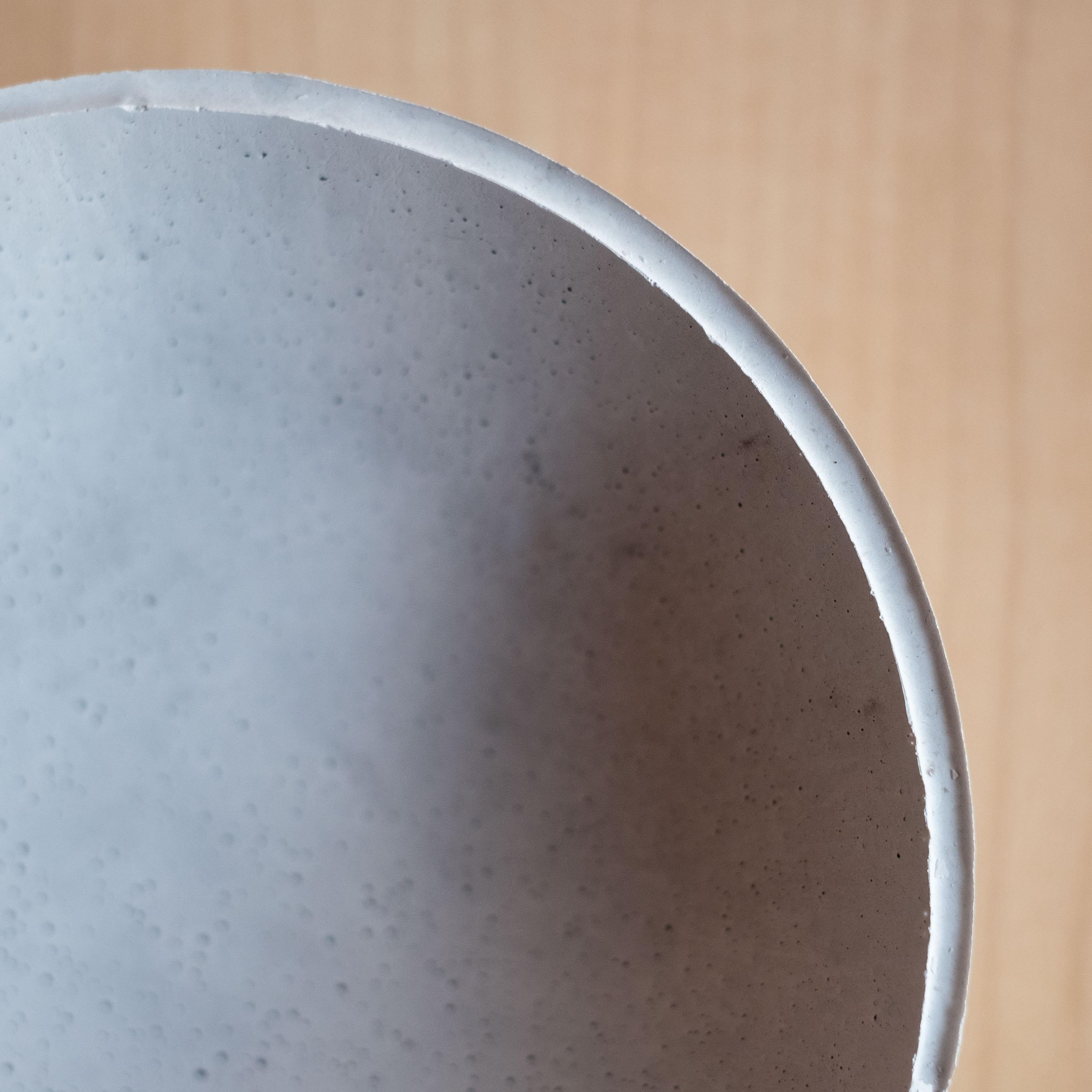 Handmade Cast Concrete Bowl in Grey by UME Studio For Sale 4