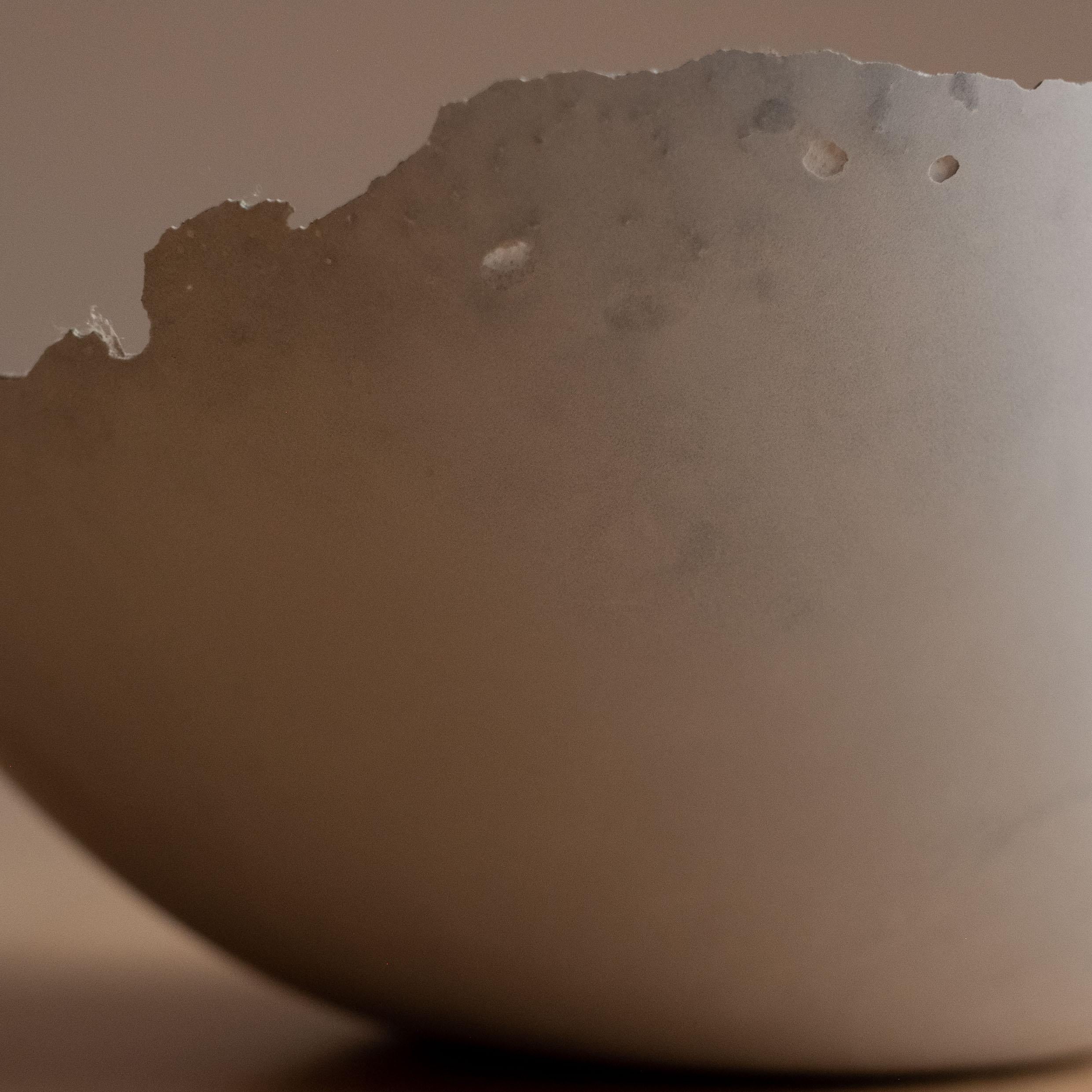 Handmade Cast Concrete Bowl in Grey by UME Studio For Sale 4