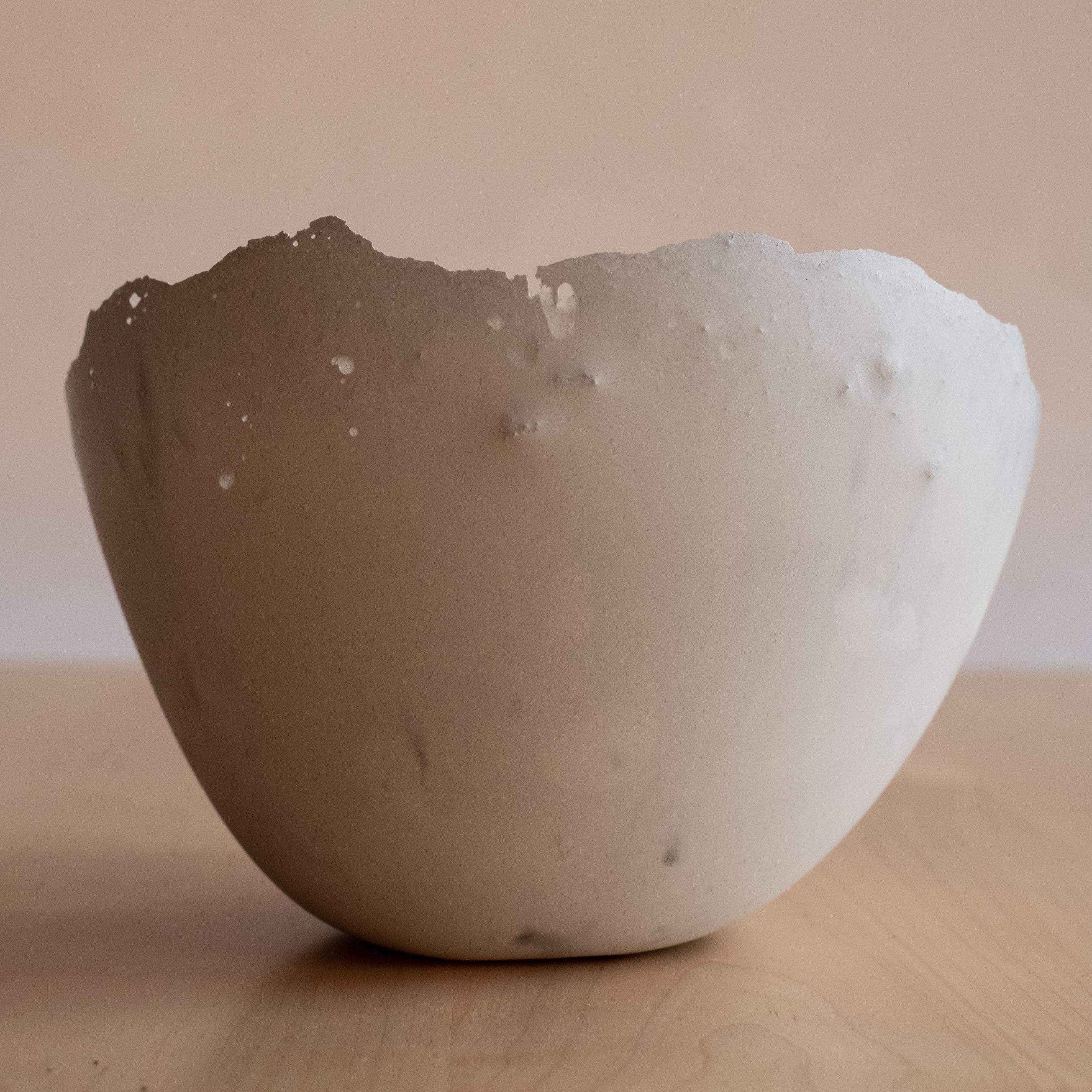Handmade Cast Concrete Bowl in Grey by UME Studio For Sale 4