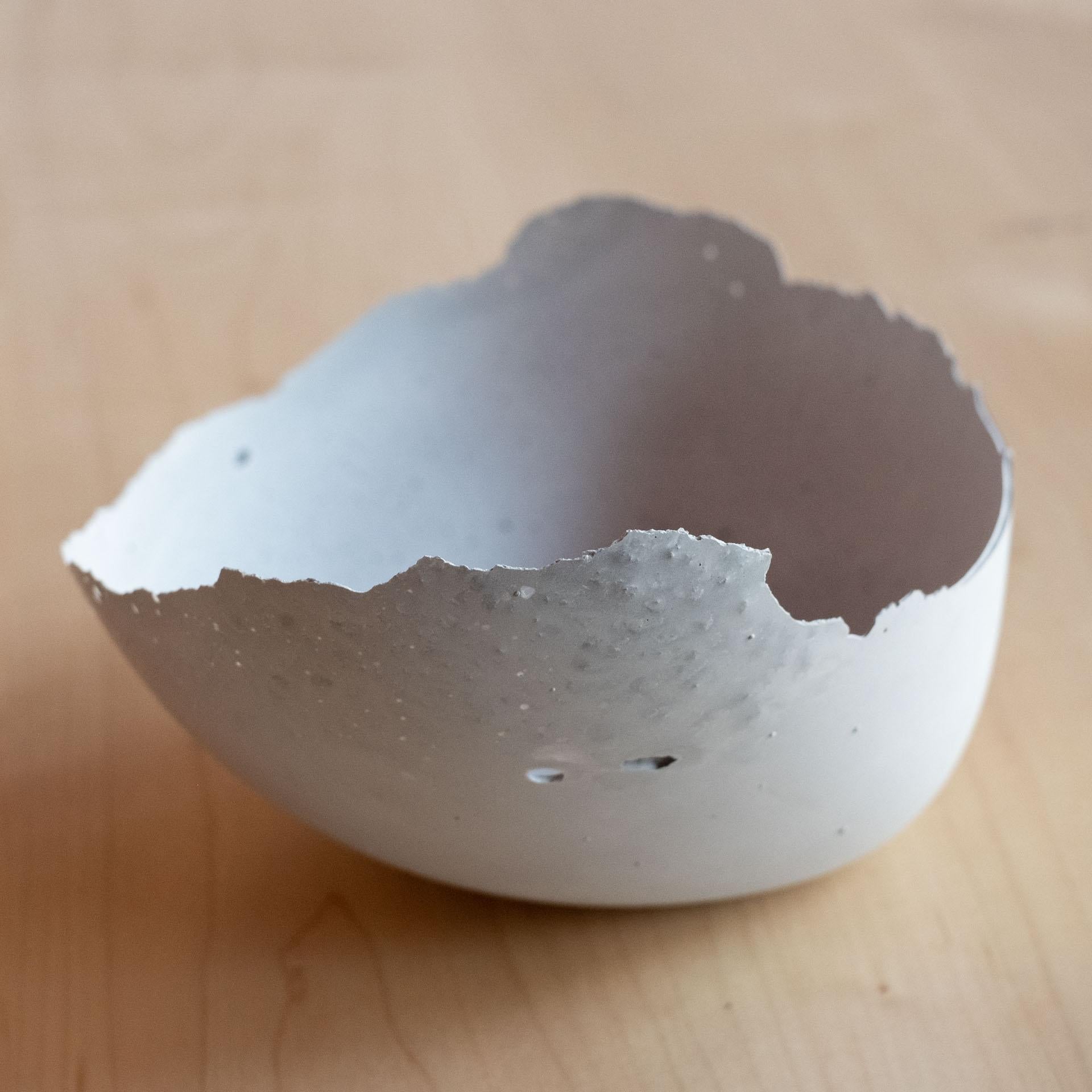 Handmade Cast Concrete Bowl in Grey by UME Studio For Sale 4