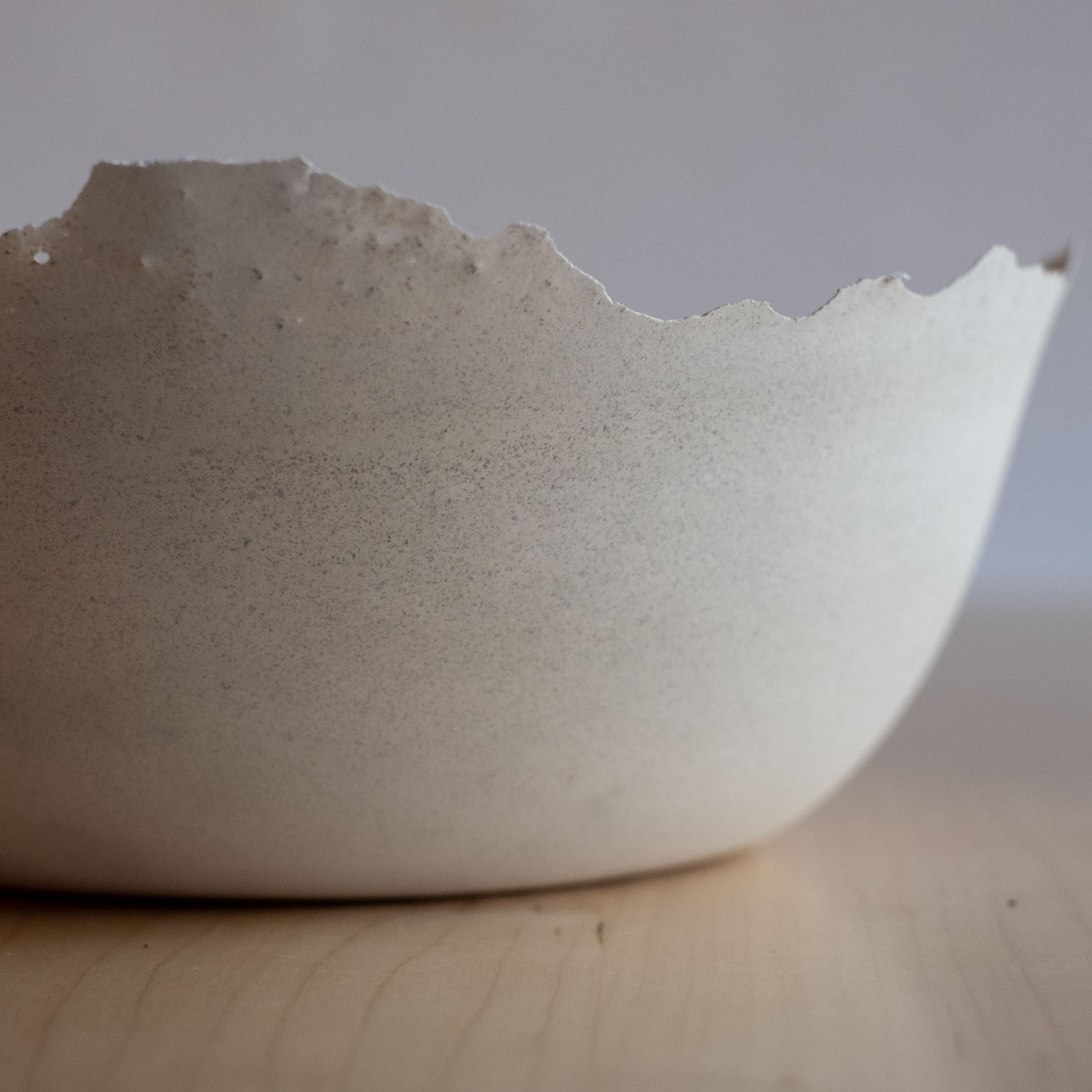 Handmade Cast Concrete Bowl in Grey by UME Studio For Sale 4