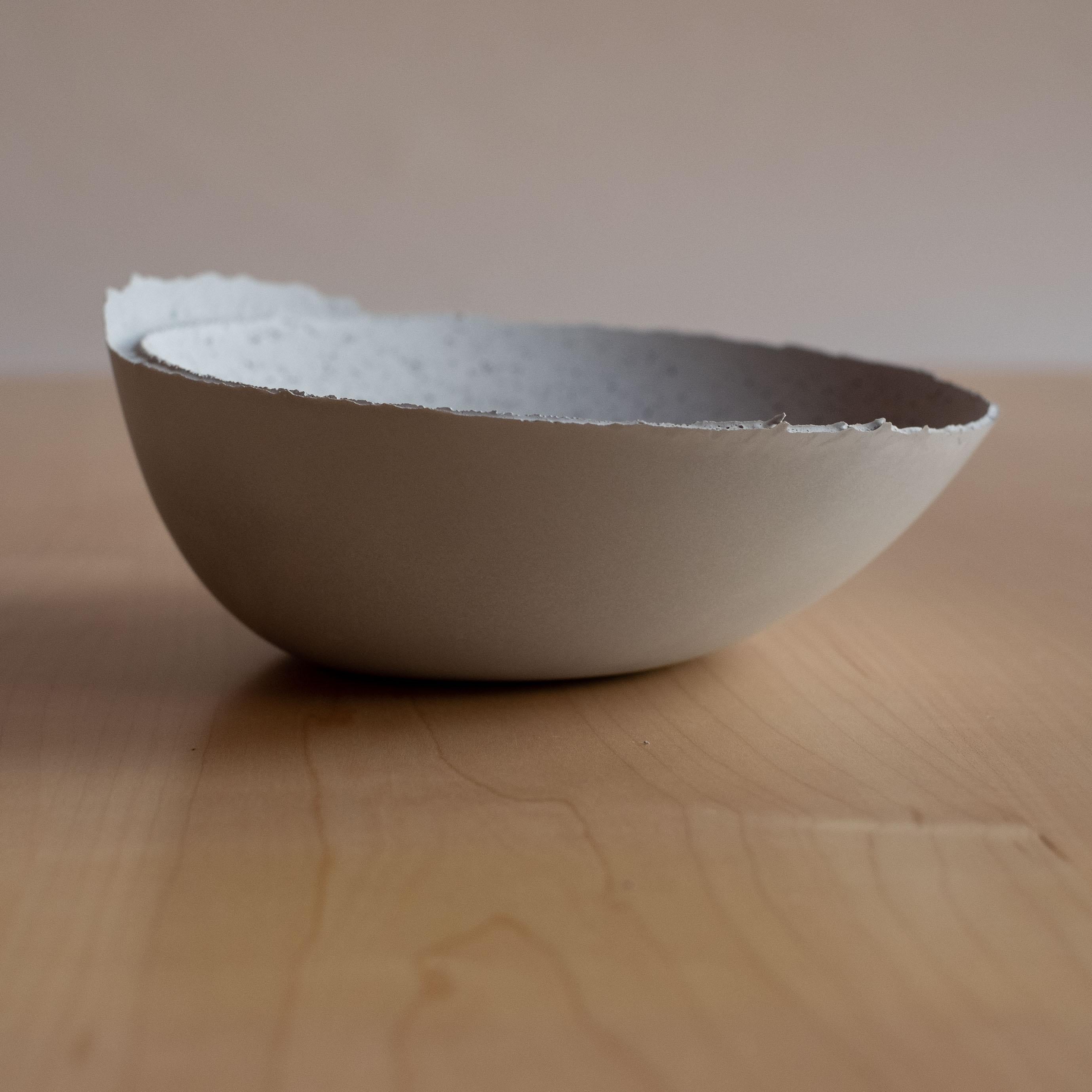 Handmade Cast Concrete Bowl in Grey by UME Studio For Sale 4