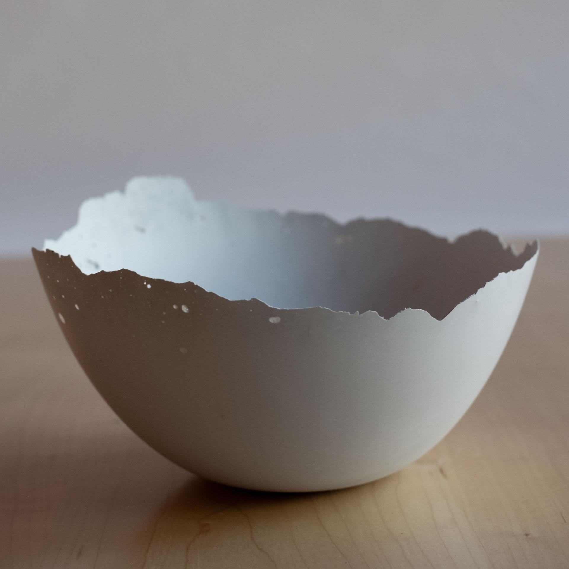 Handmade Cast Concrete Bowl in Grey by UME Studio For Sale 4