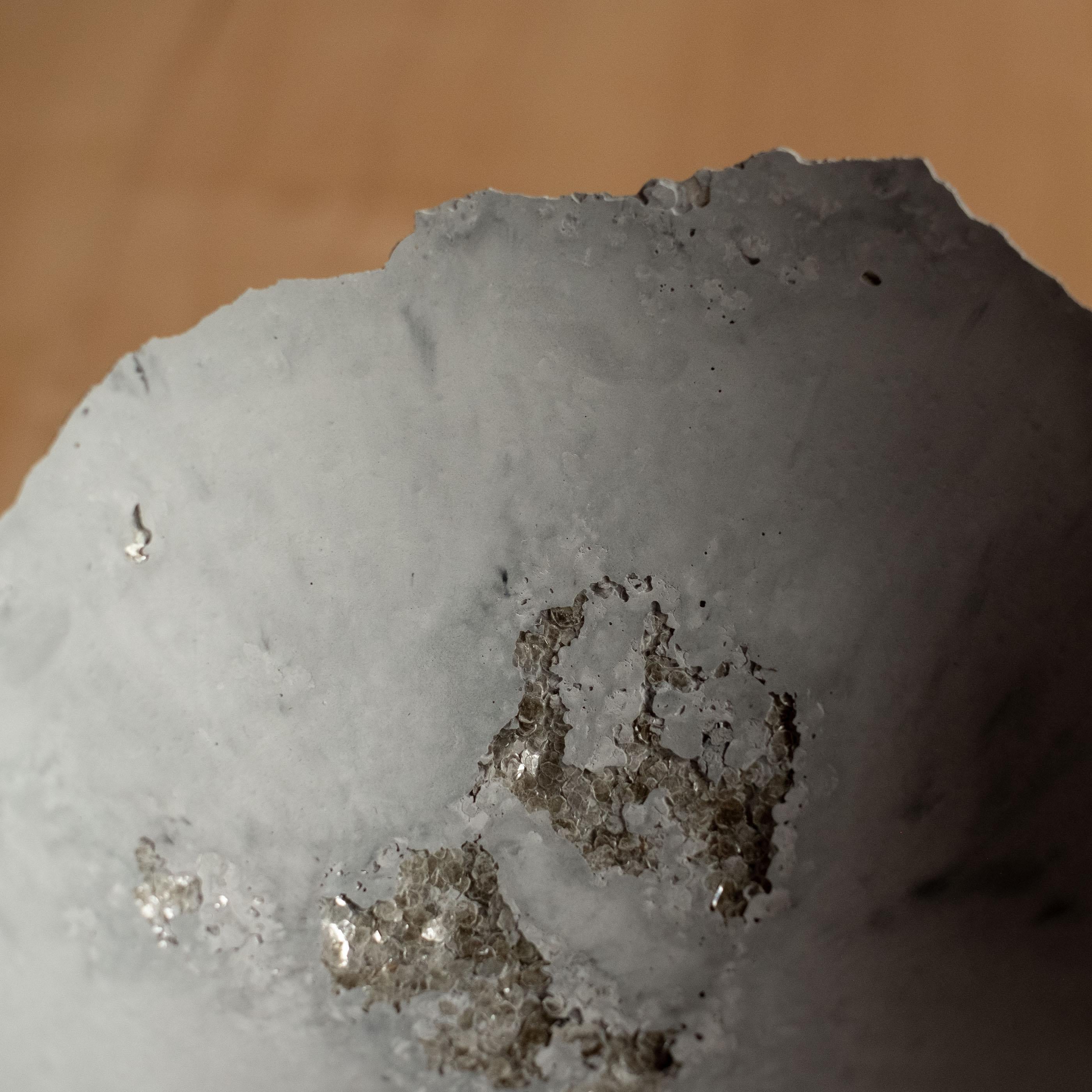 Handmade Cast Concrete Bowl in Grey by UME Studio For Sale 4