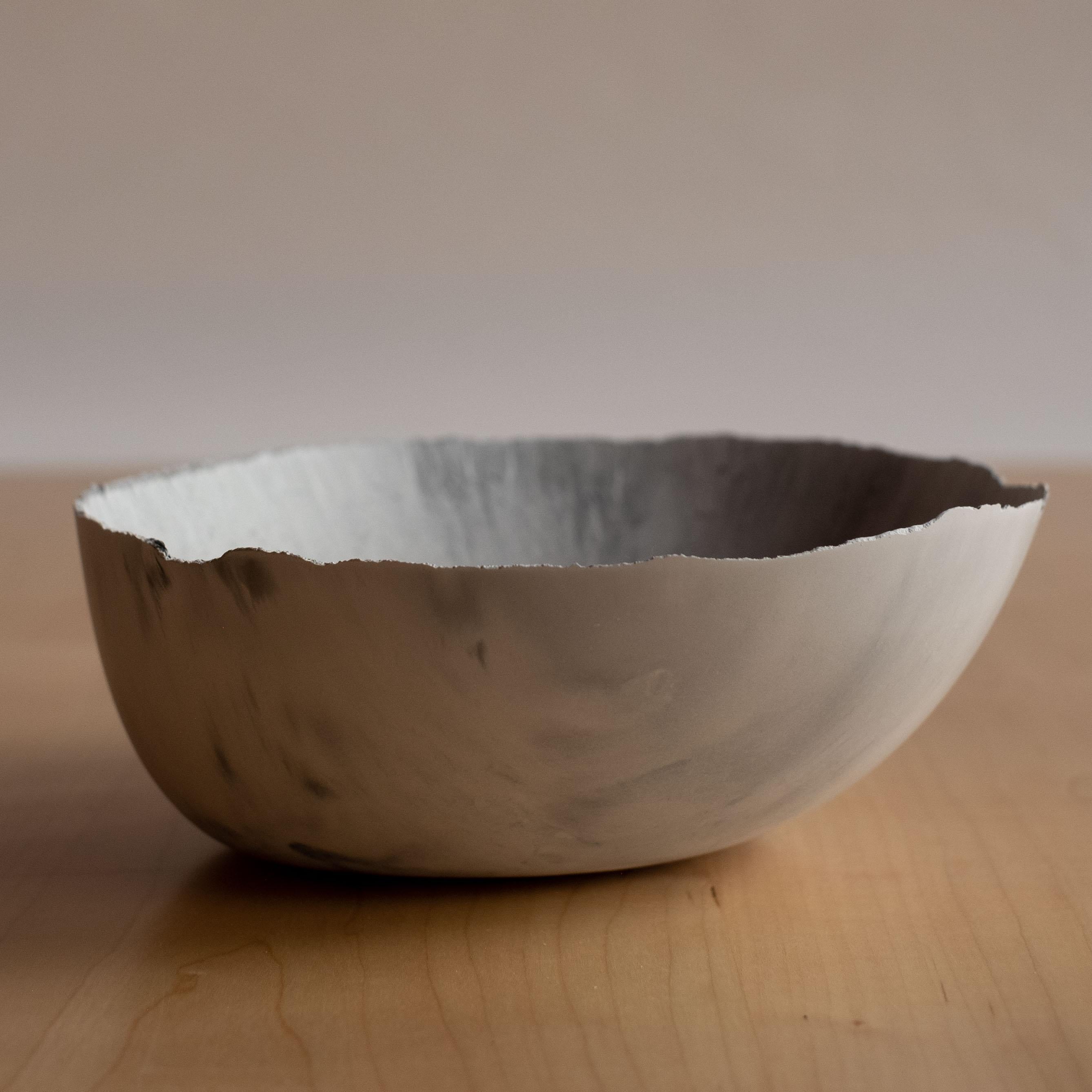Handmade Cast Concrete Bowl in Grey by UME Studio For Sale 4
