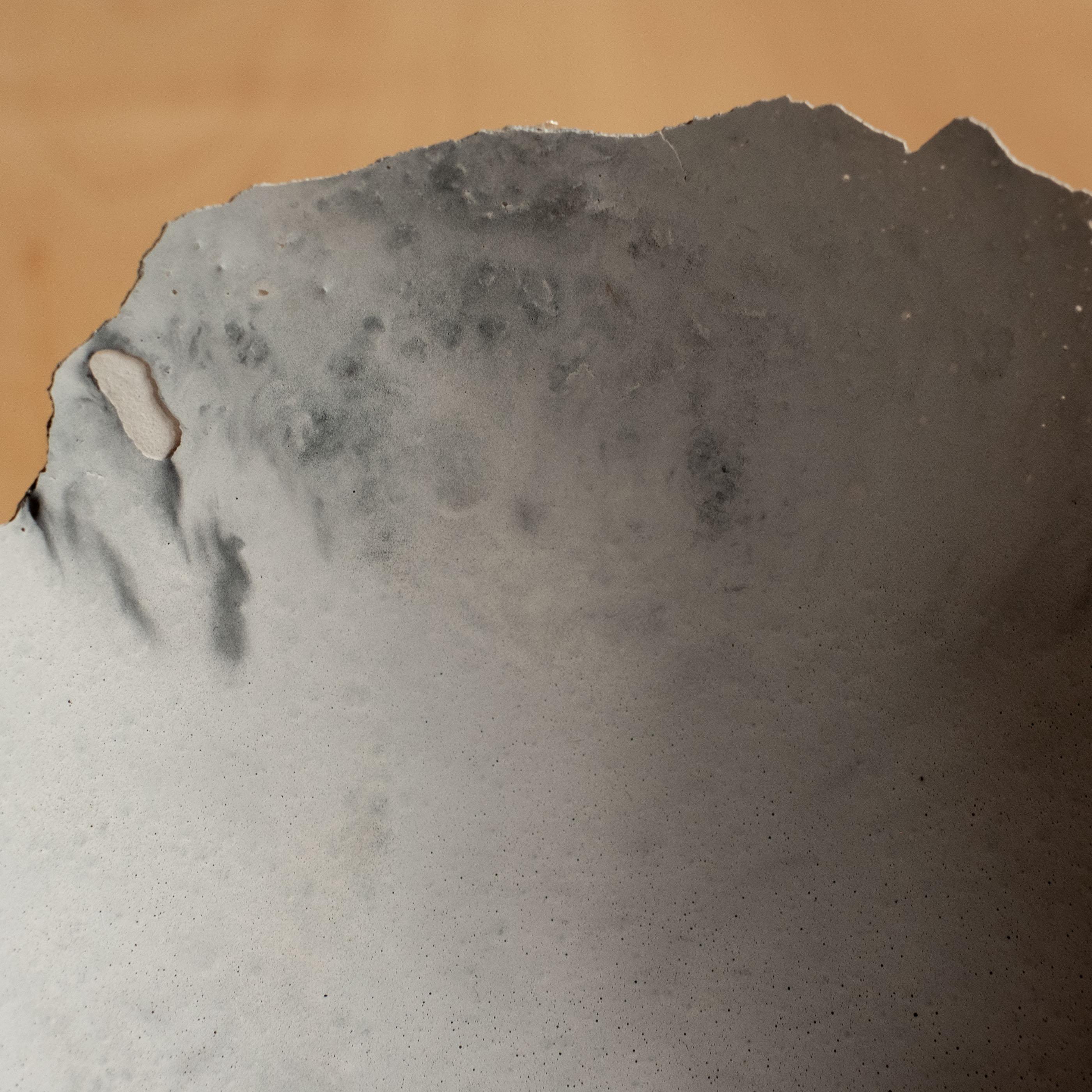 Handmade Cast Concrete Bowl in Grey by UME Studio For Sale 4