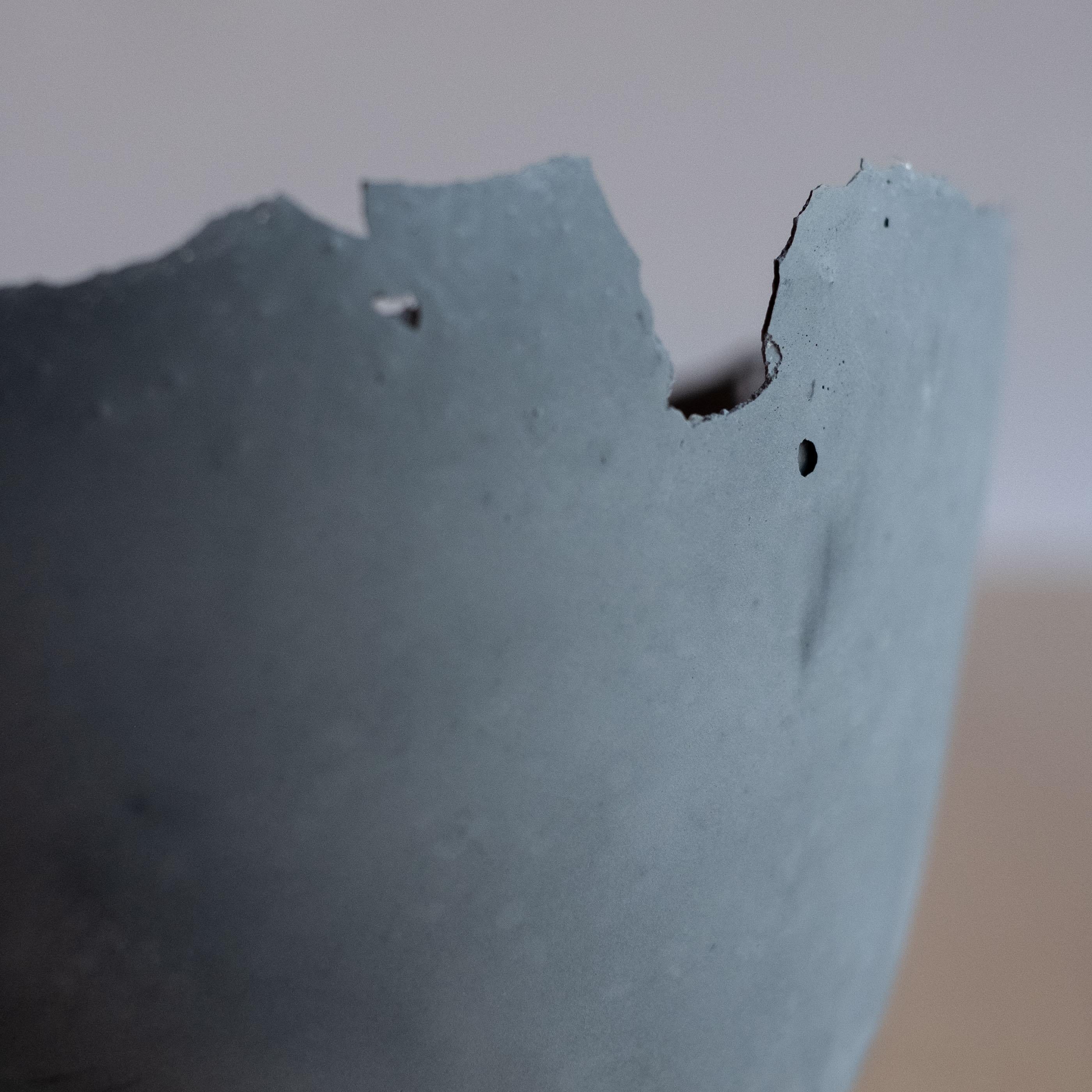 Handmade Cast Concrete Bowl in Grey by UME Studio For Sale 4