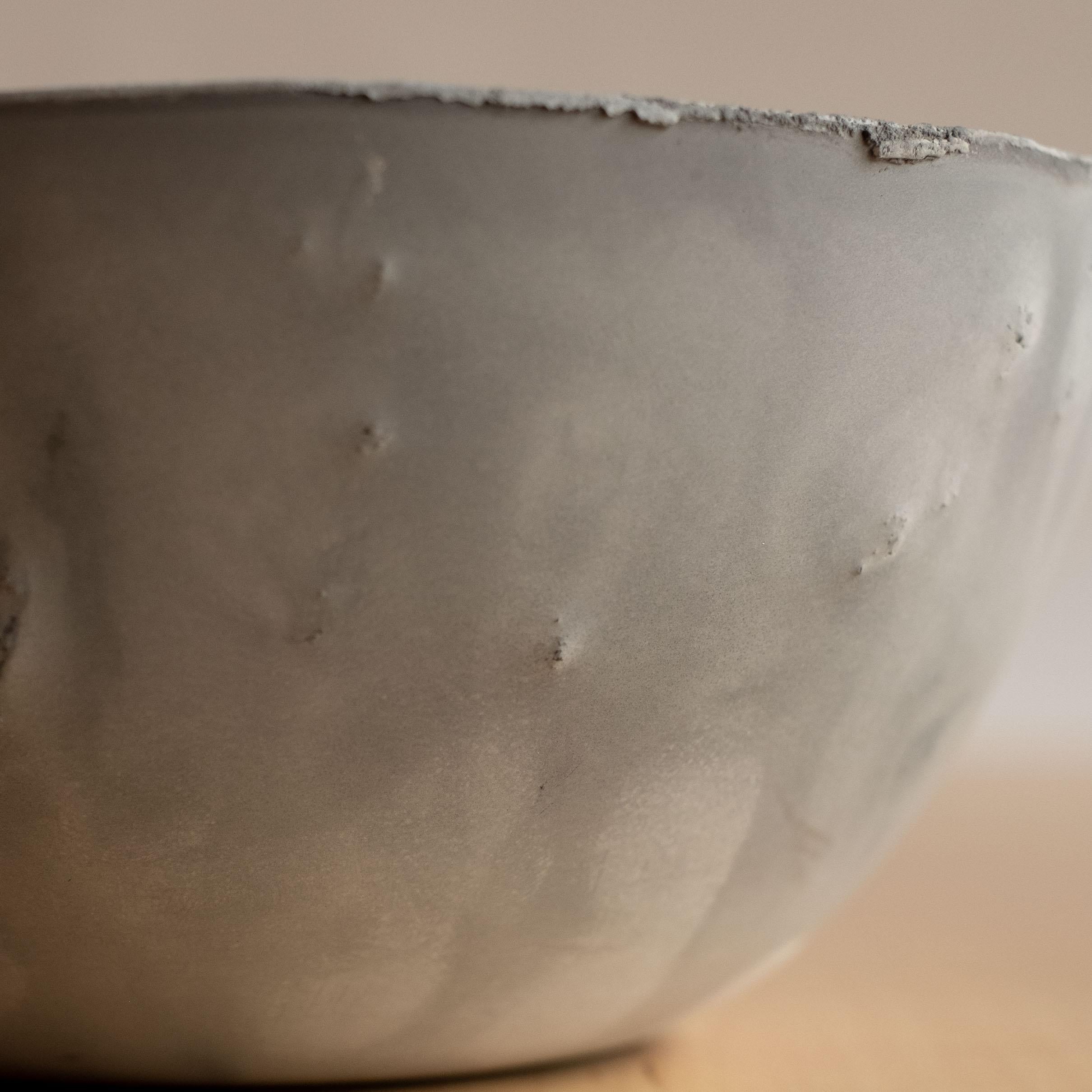 Handmade Cast Concrete Bowl in Grey by UME Studio For Sale 4