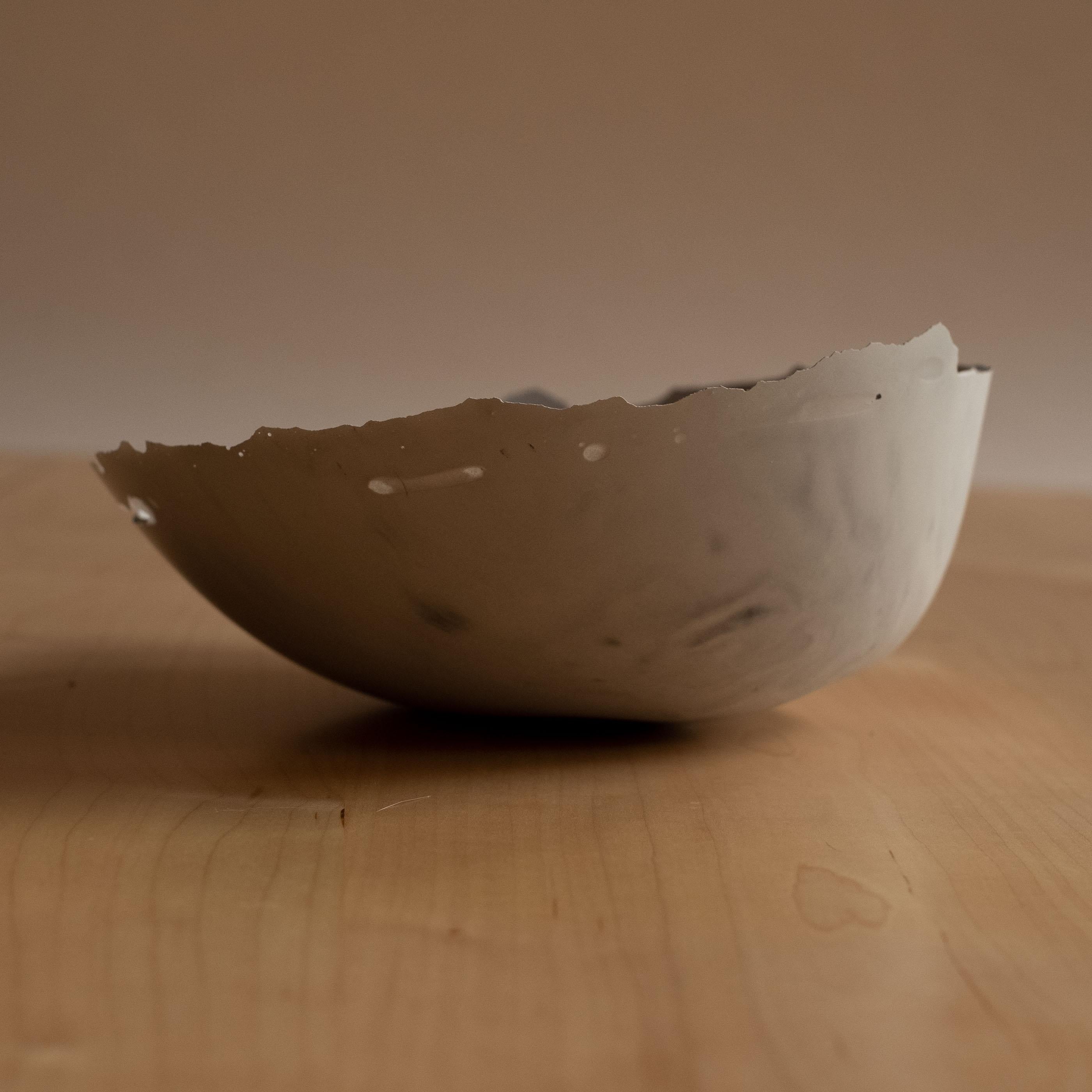 Handmade Cast Concrete Bowl in Grey by UME Studio For Sale 4