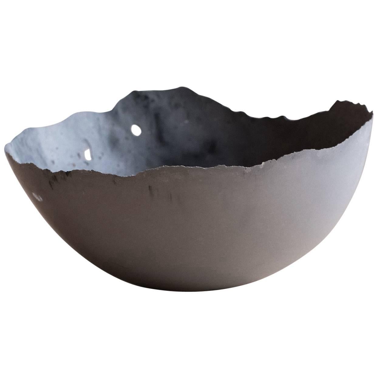 Handmade Cast Concrete Bowl in Grey by UMÉ Studio