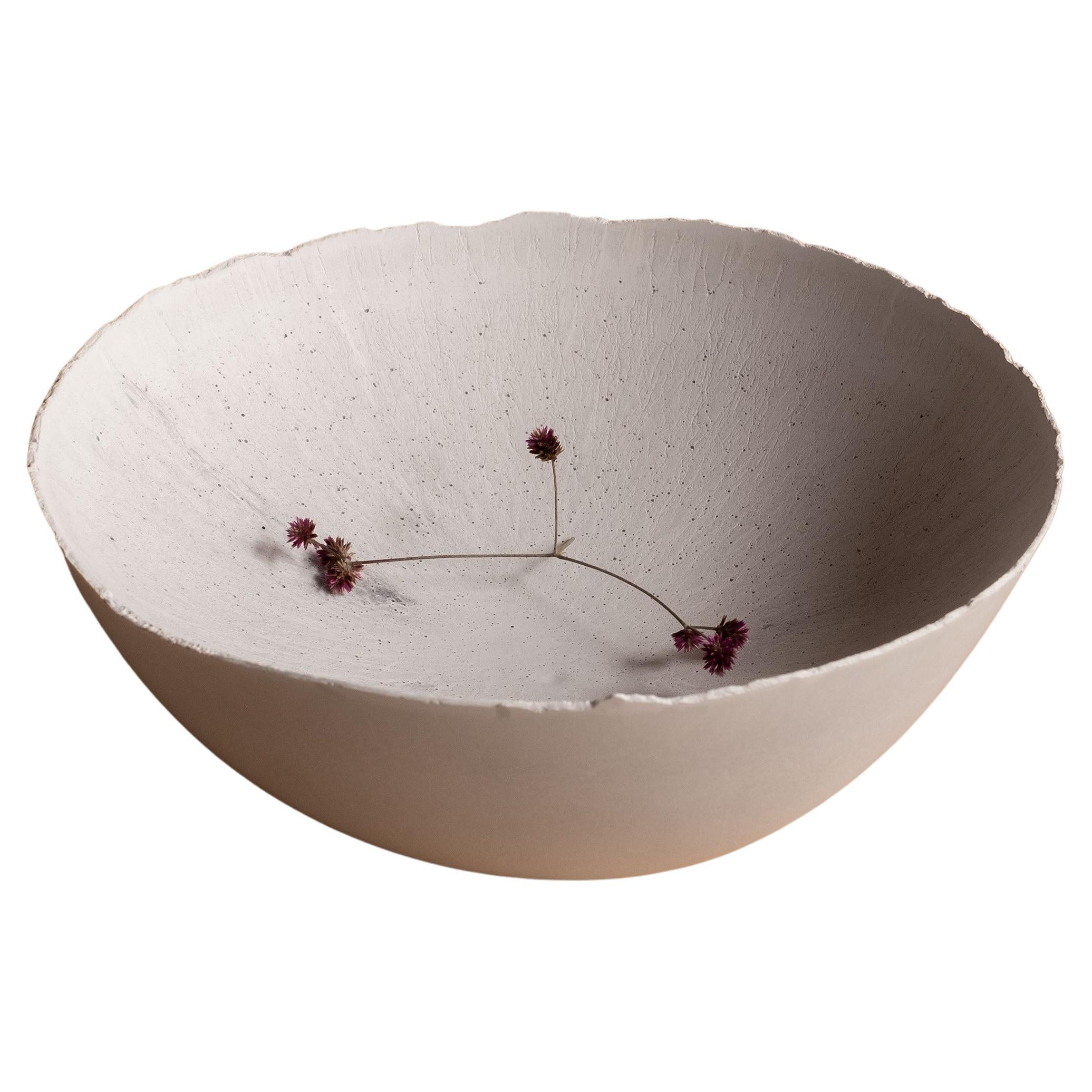Handmade Cast Concrete Bowl in Grey by UME Studio For Sale