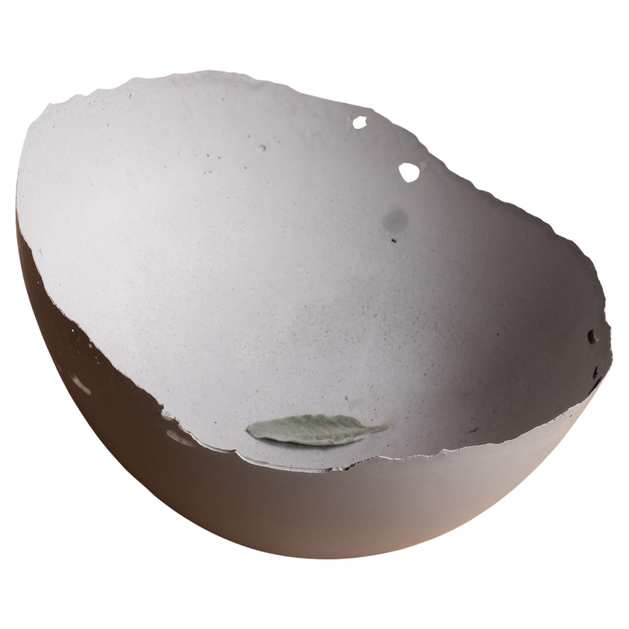 Handmade Cast Concrete Bowl in Grey by UME Studio For Sale