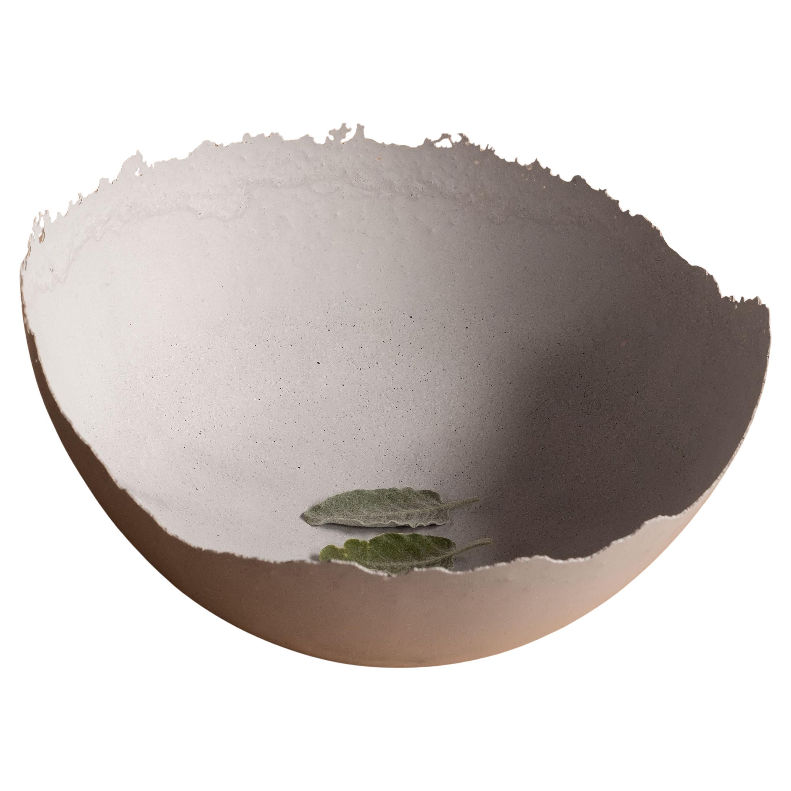Handmade Cast Concrete Bowl in Grey by UME Studio For Sale