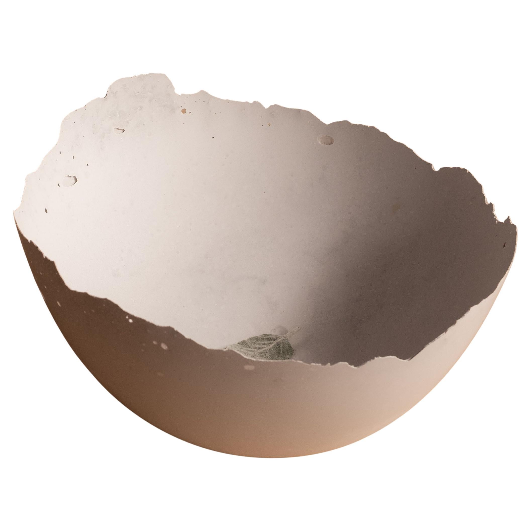 Handmade Cast Concrete Bowl in Grey by UME Studio For Sale