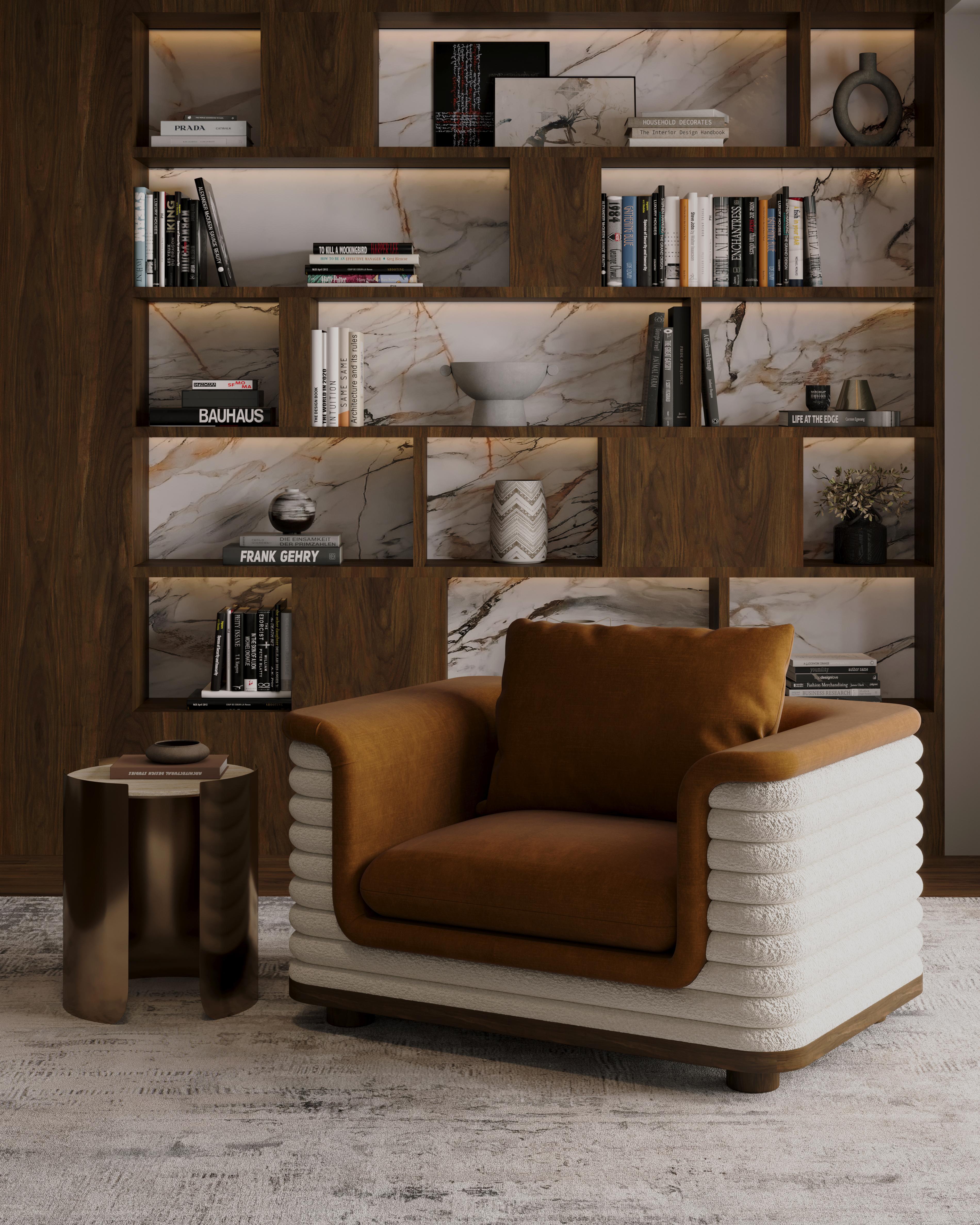 Handgefertigter Celine-Sessel mit plüschigen Polsterung von Nolita Harbour im Angebot 5