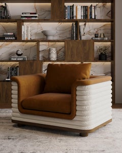 Handmade Celine Armchair in Plush Upholstery by Nolita Harbour