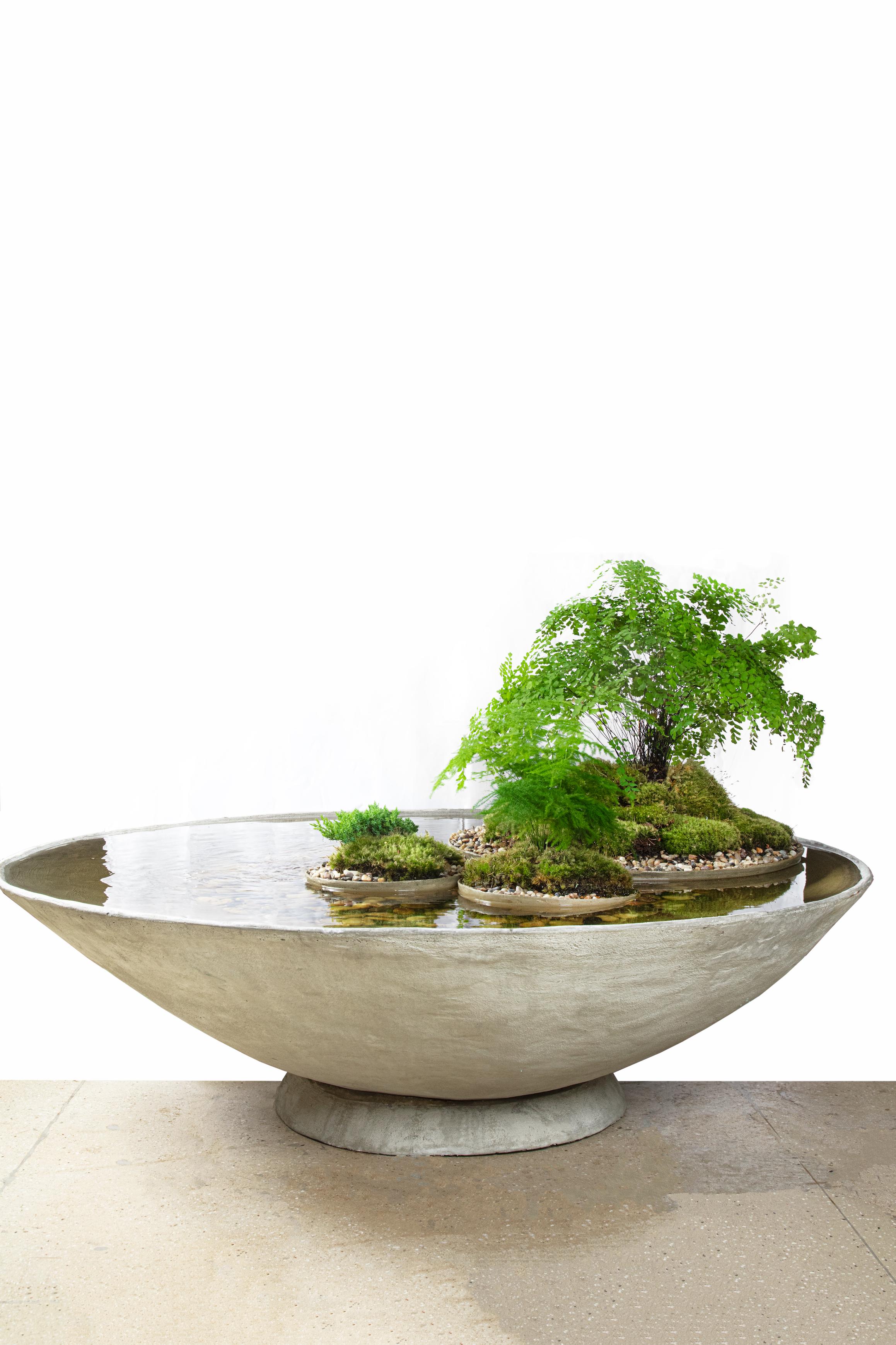 bonsai pot with water feature