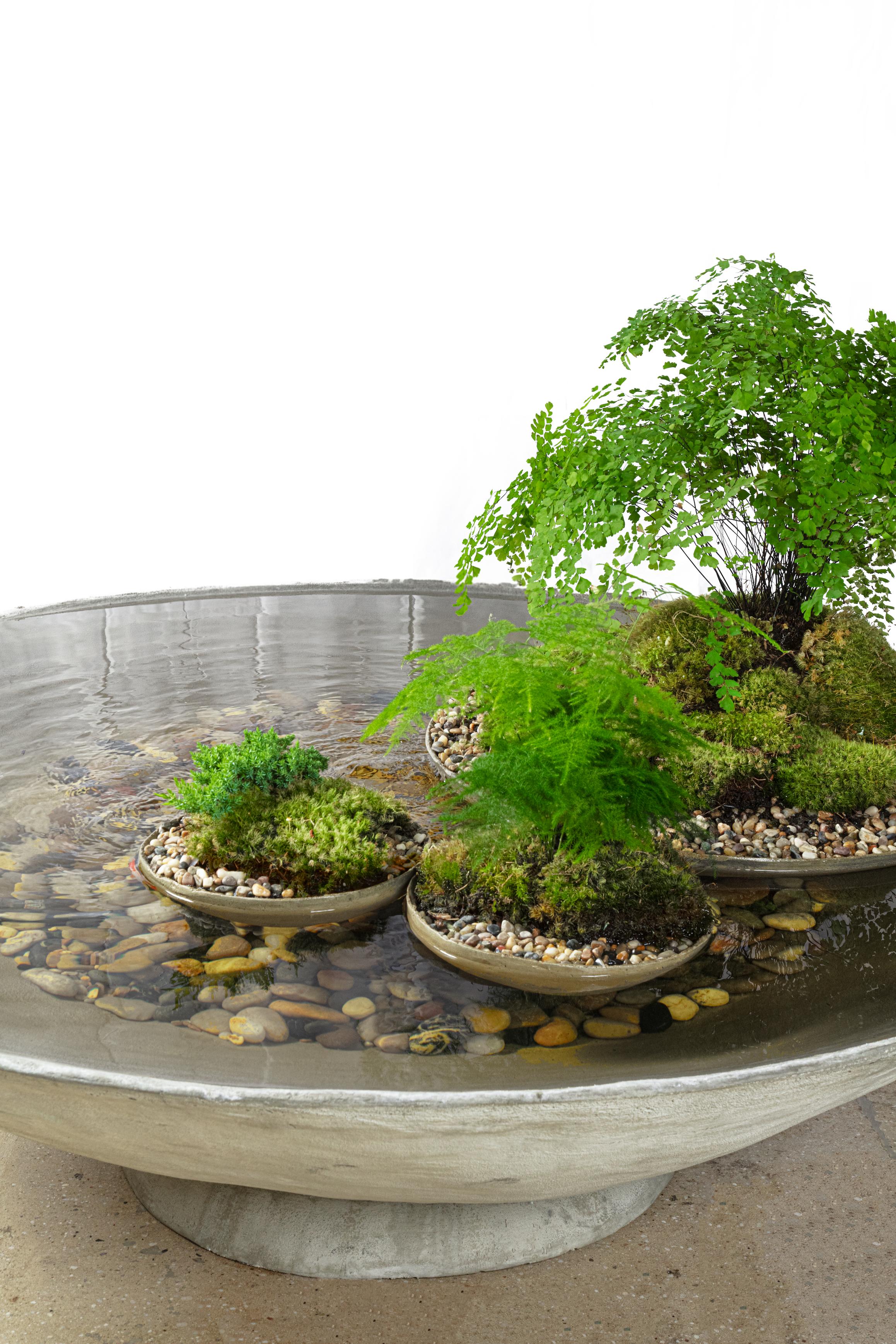 Ukiyo Saucer, Concrete Fountain/Fishpond by OPIARY (D50
