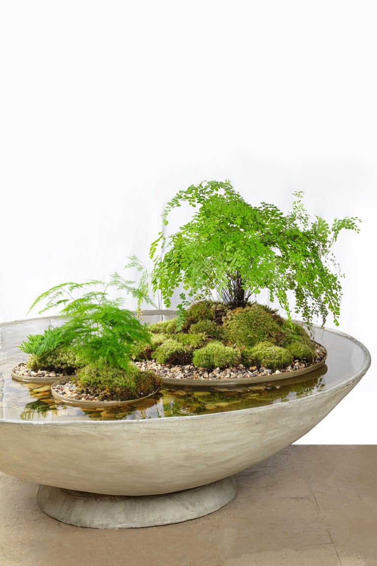 Modern Ukiyo Saucer, Concrete Fountain/Fishpond by OPIARY (D50