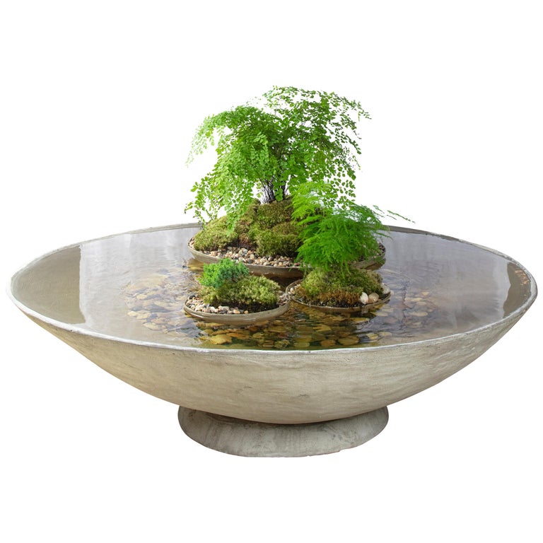 Ukiyo Saucer, Concrete Fountain/Fishpond by OPIARY (D50") For Sale