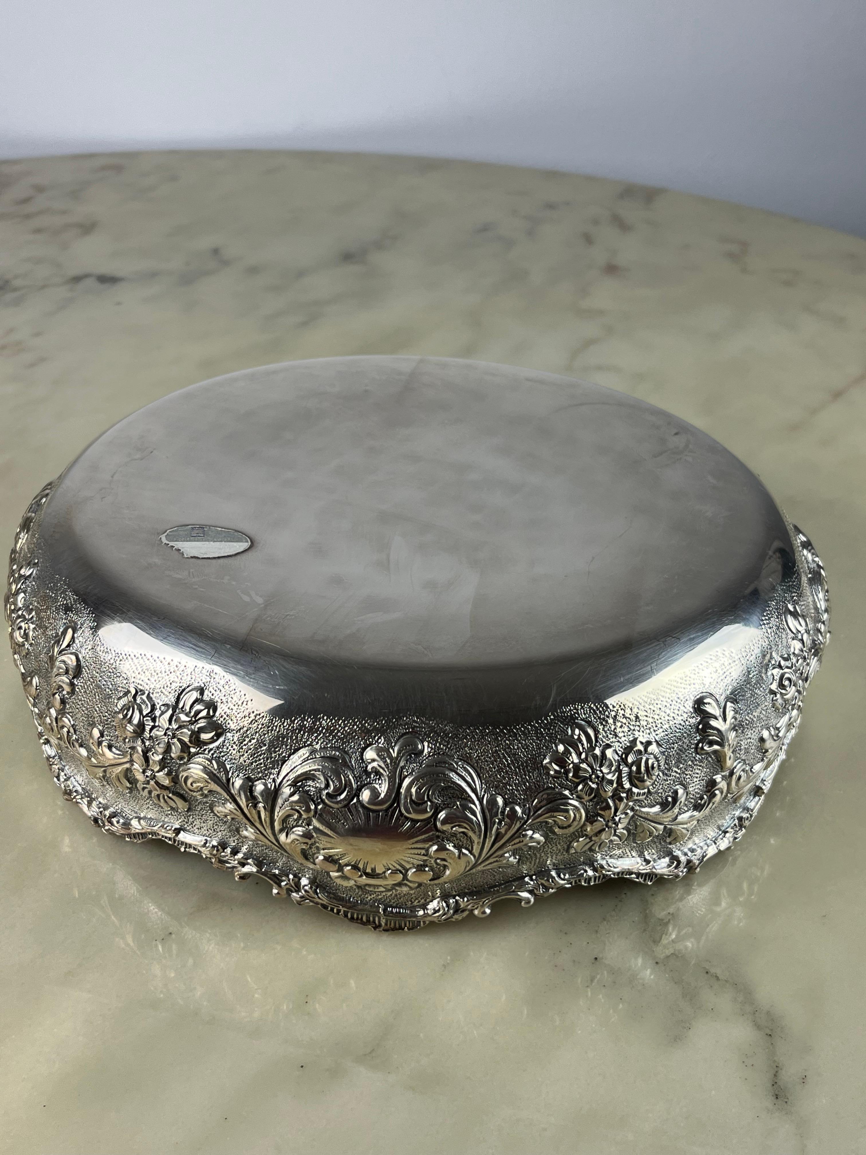 Handmade Centerpiece in 800 Silver, Italy, 1980s In Good Condition For Sale In Palermo, IT