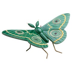 Accesorios de cerámica hechos a mano Fauna Nueva colección Pavo real Verde