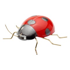 Accessoires en céramique faits main rouge coccinelle