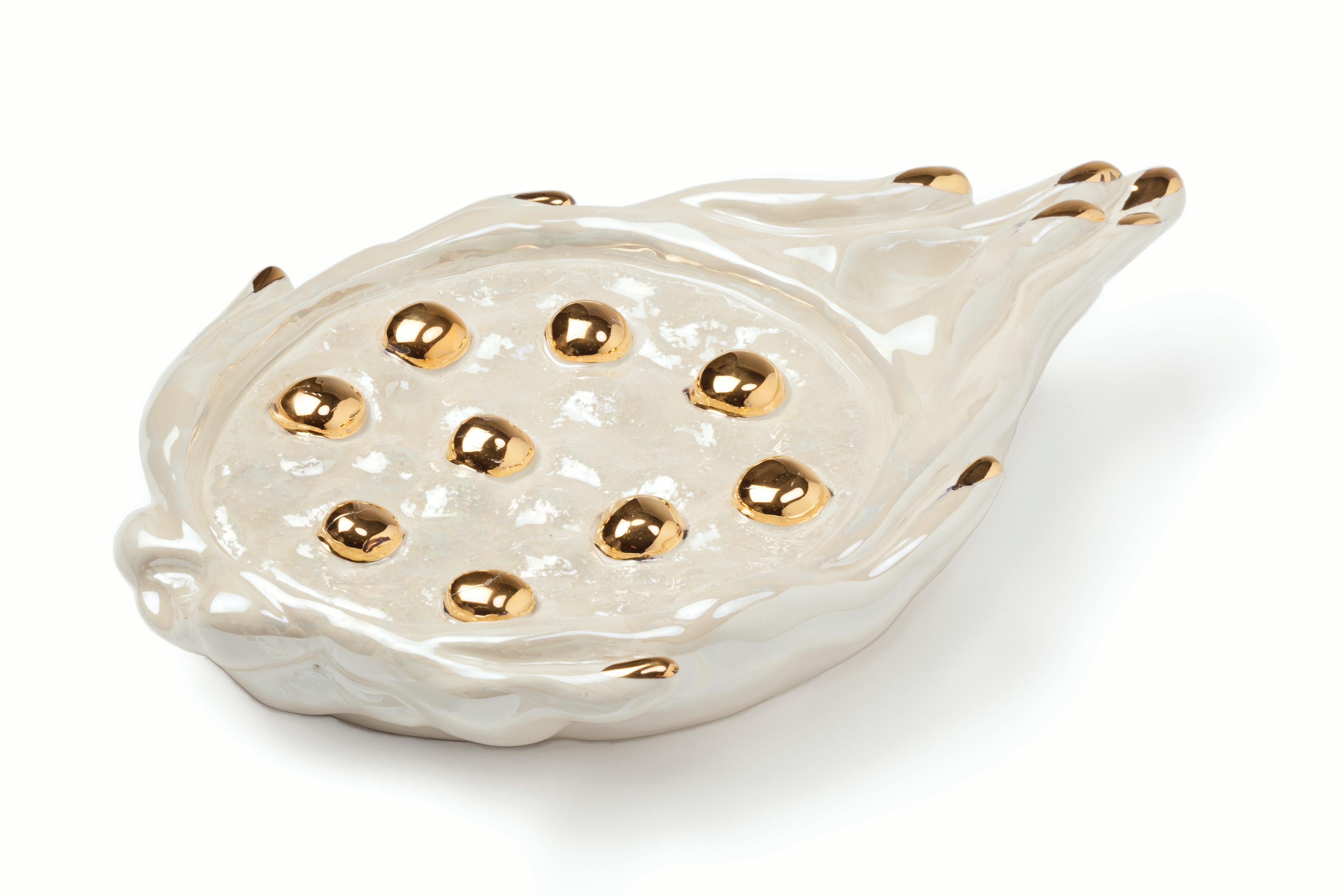 Glazed Handmade Ceramic Accessories Salvé Terra Gold Collection
