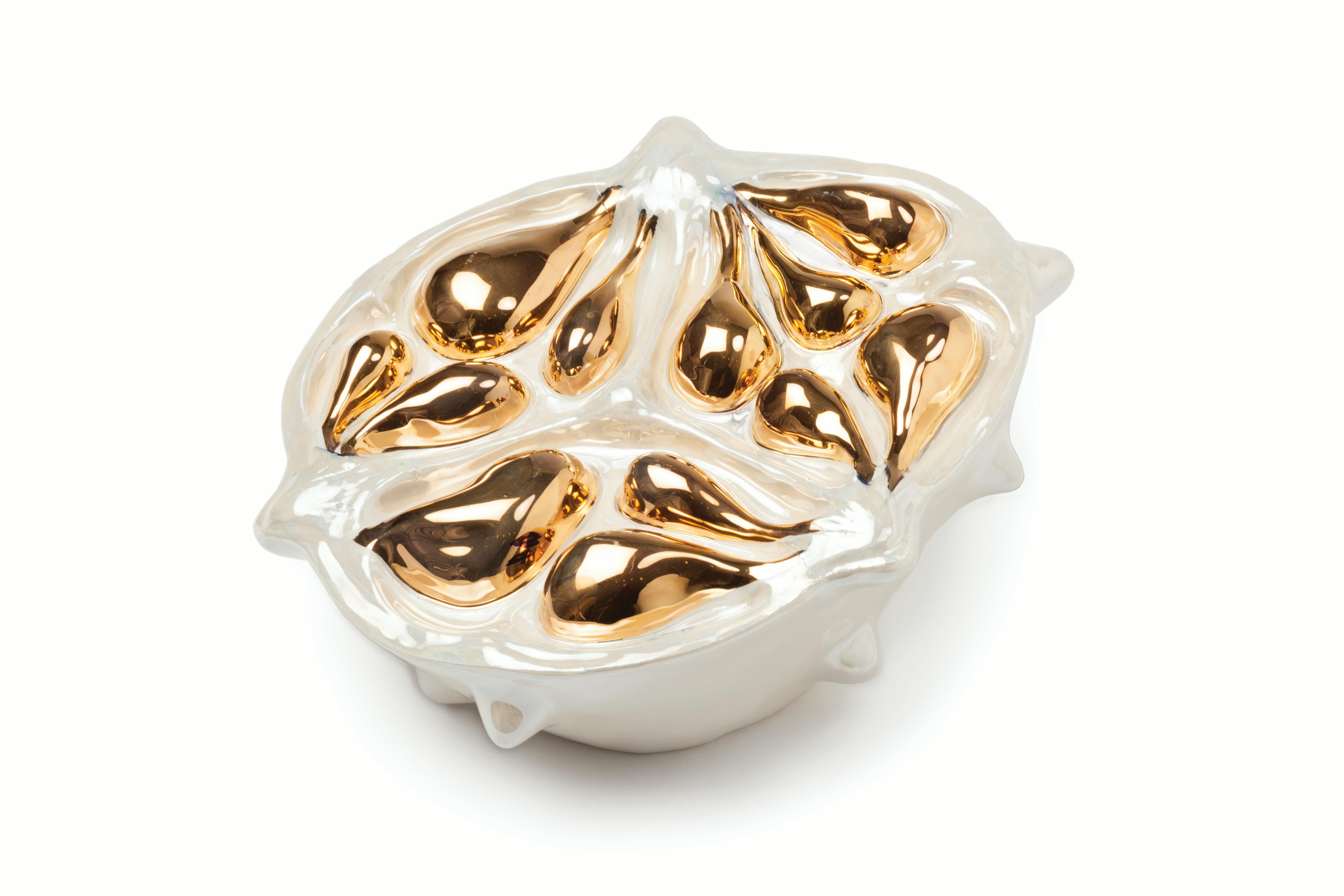 Contemporary Handmade Ceramic Accessories Salvé Terra Gold Collection