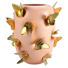 Handmade Ceramic Alidoro Peach Vase by deBlona