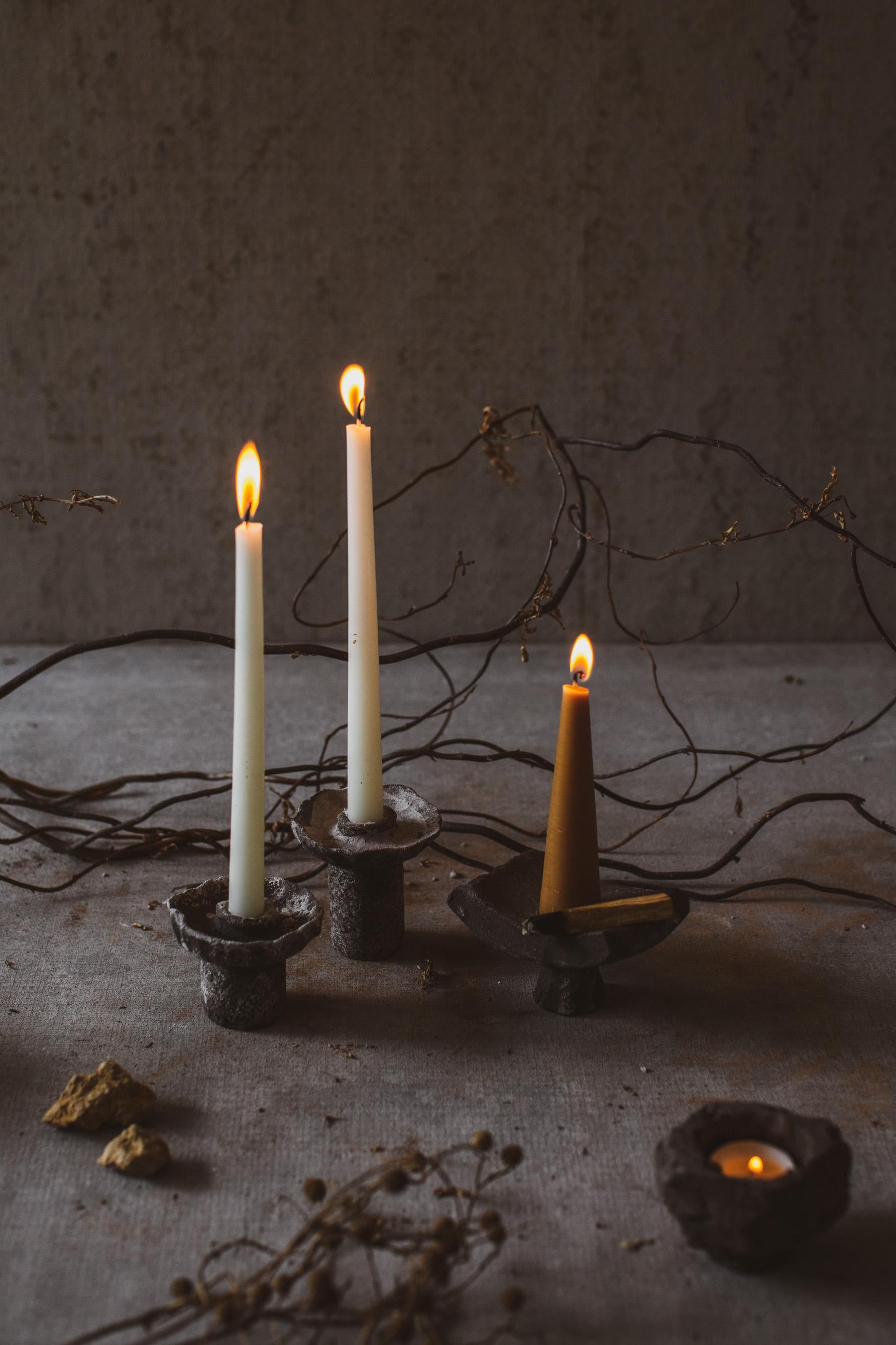 Handmade Ceramic Candlestick Holders by Mugly, NYC For Sale at 1stDibs