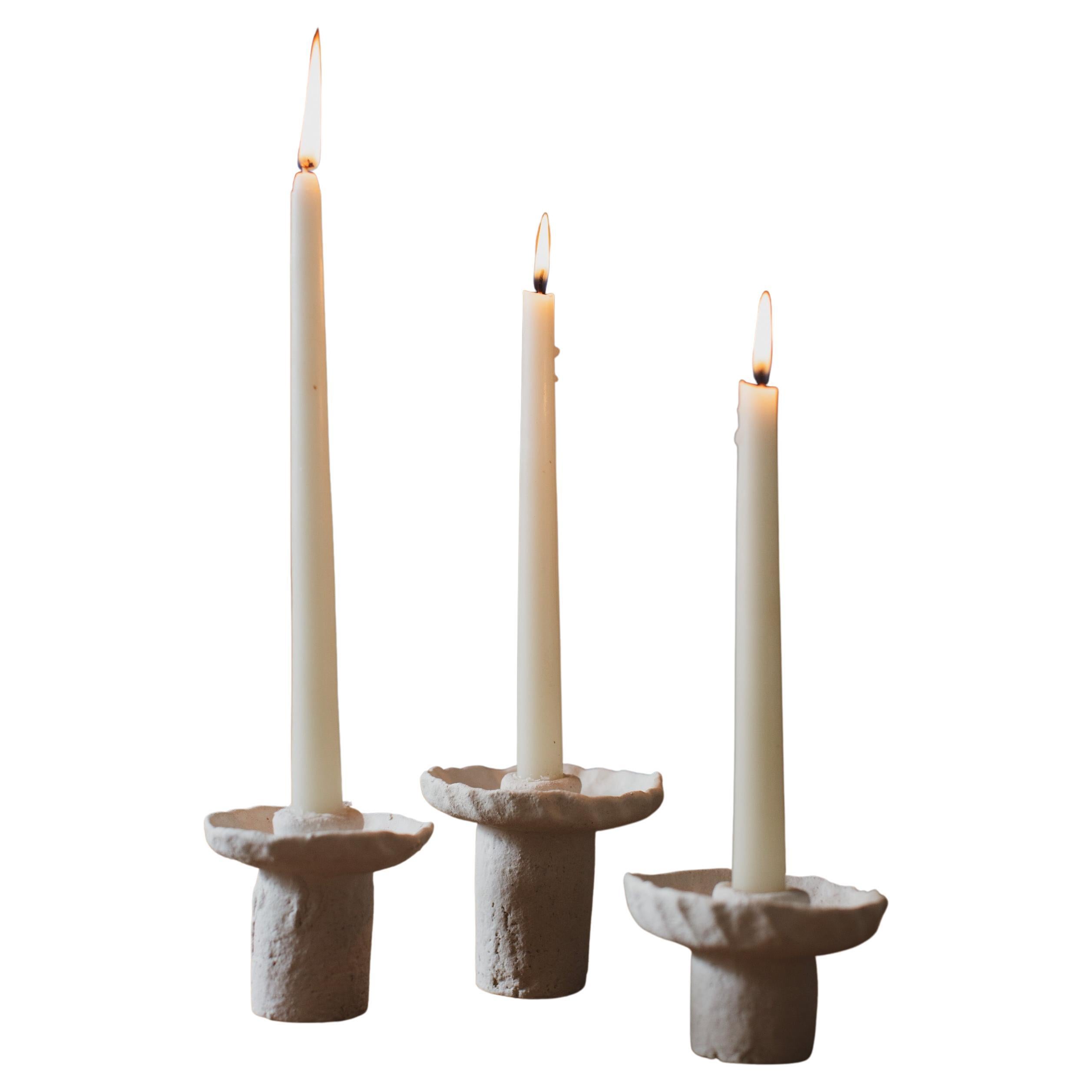 Handmade Ceramic Candlestick Holders by Mugly, NYC For Sale