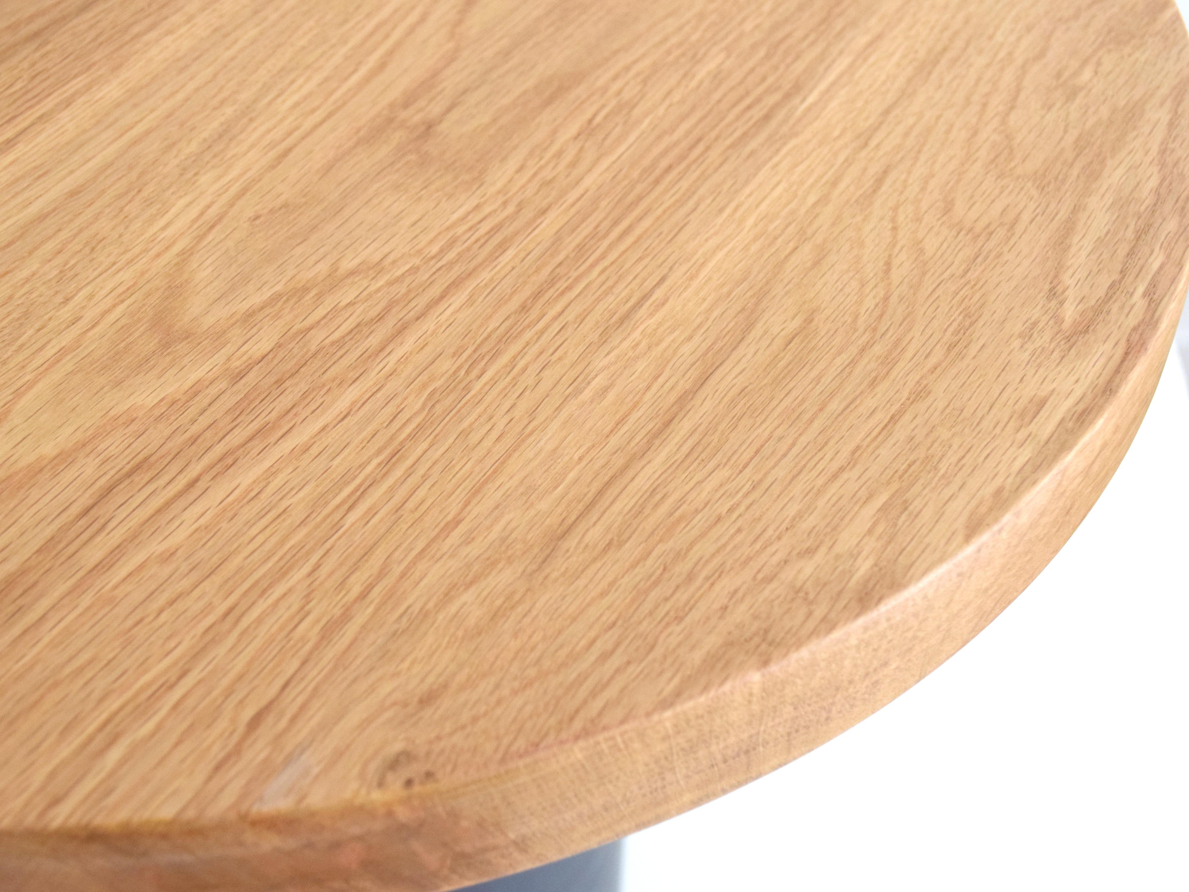 Contemporary Handmade Black Ceramic Coffee Table with Oak Top For Sale