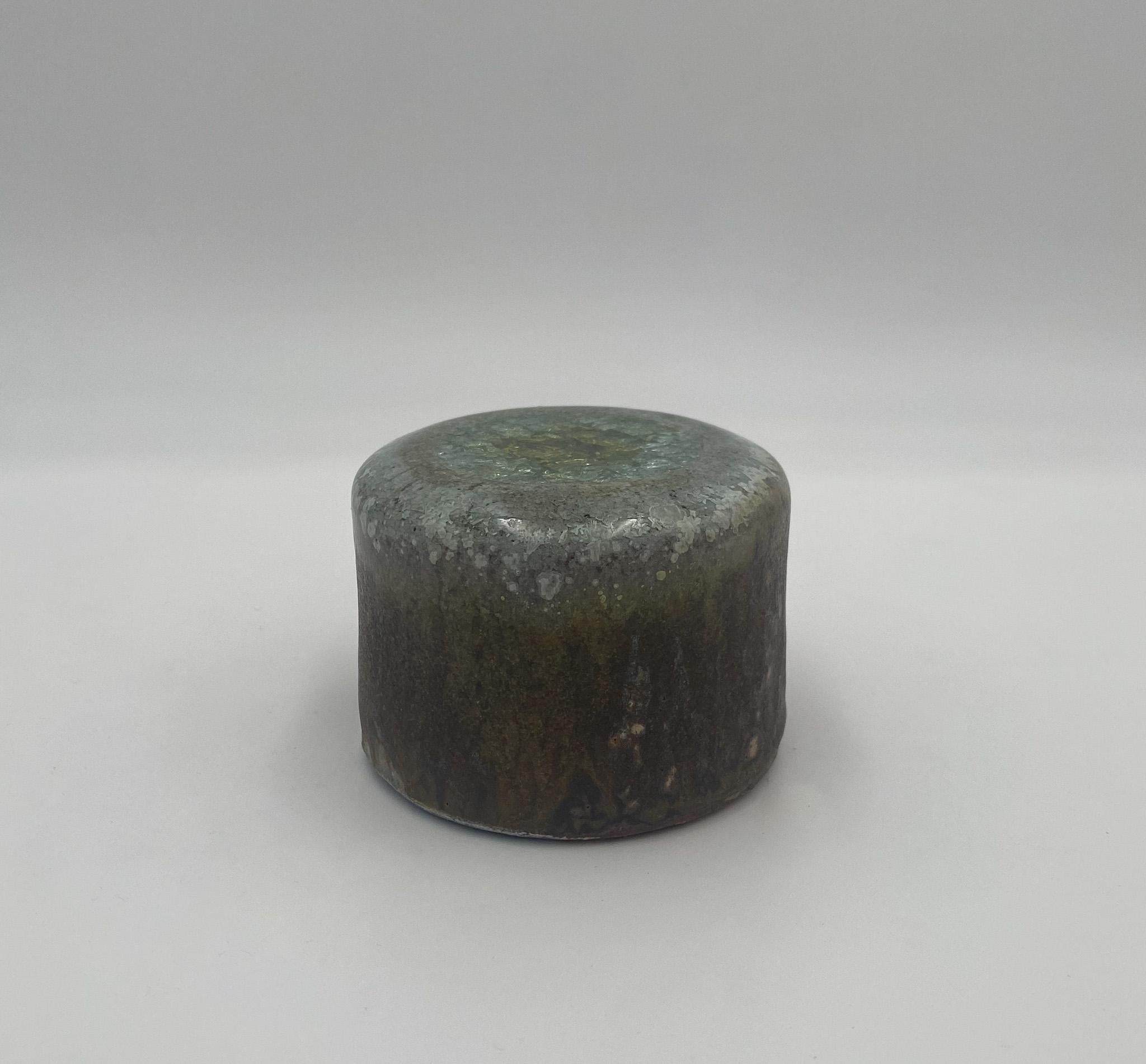 Handmade Ceramic & Crackle Glass Paperweight,  United States, c.1970 For Sale 7
