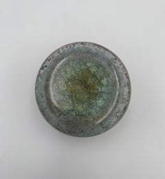 Pisapapeles de cerámica y cristal craquelado hecho a mano, Estados Unidos, c.1970