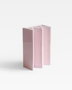 Handmade ceramic "King" pink vase inspired by Chess, made in Italy