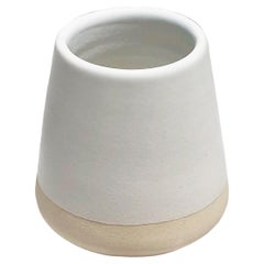 Handmade Ceramic Matte Espresso Cup in White, in Stock