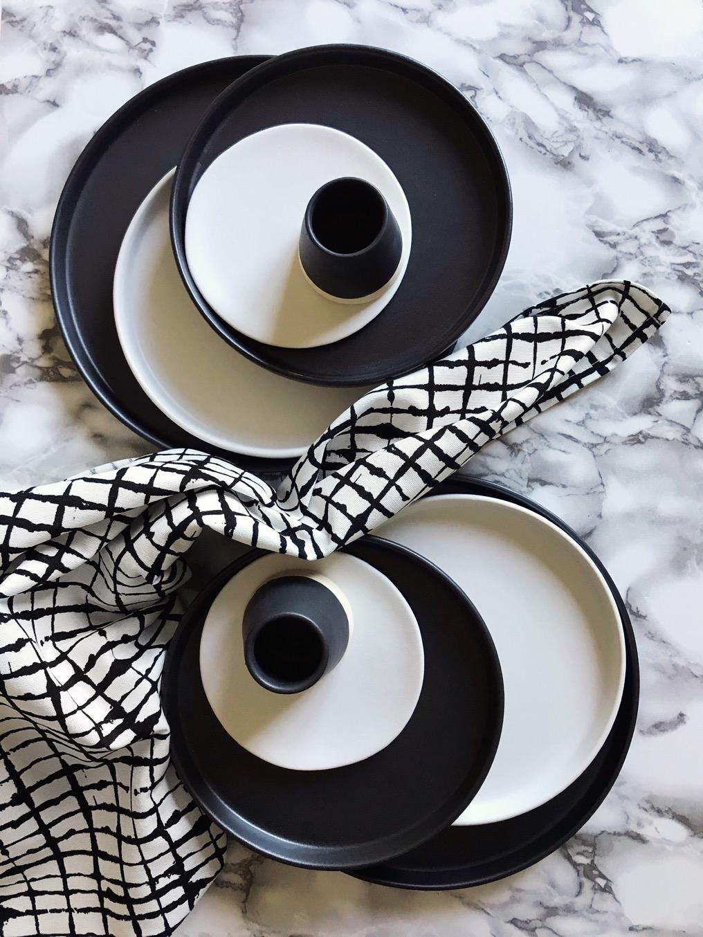 Hand-Crafted Handmade Ceramic Matte Saucer in Black, in Stock