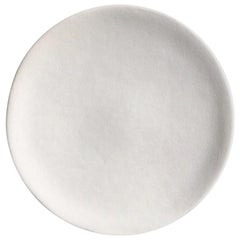 Handmade Ceramic Matte Saucer in White, in Stock
