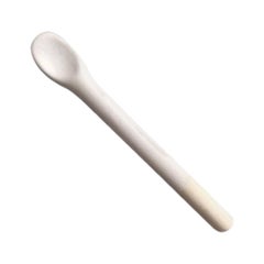 Handmade Ceramic Matte Tea Spoon in White, in Stock