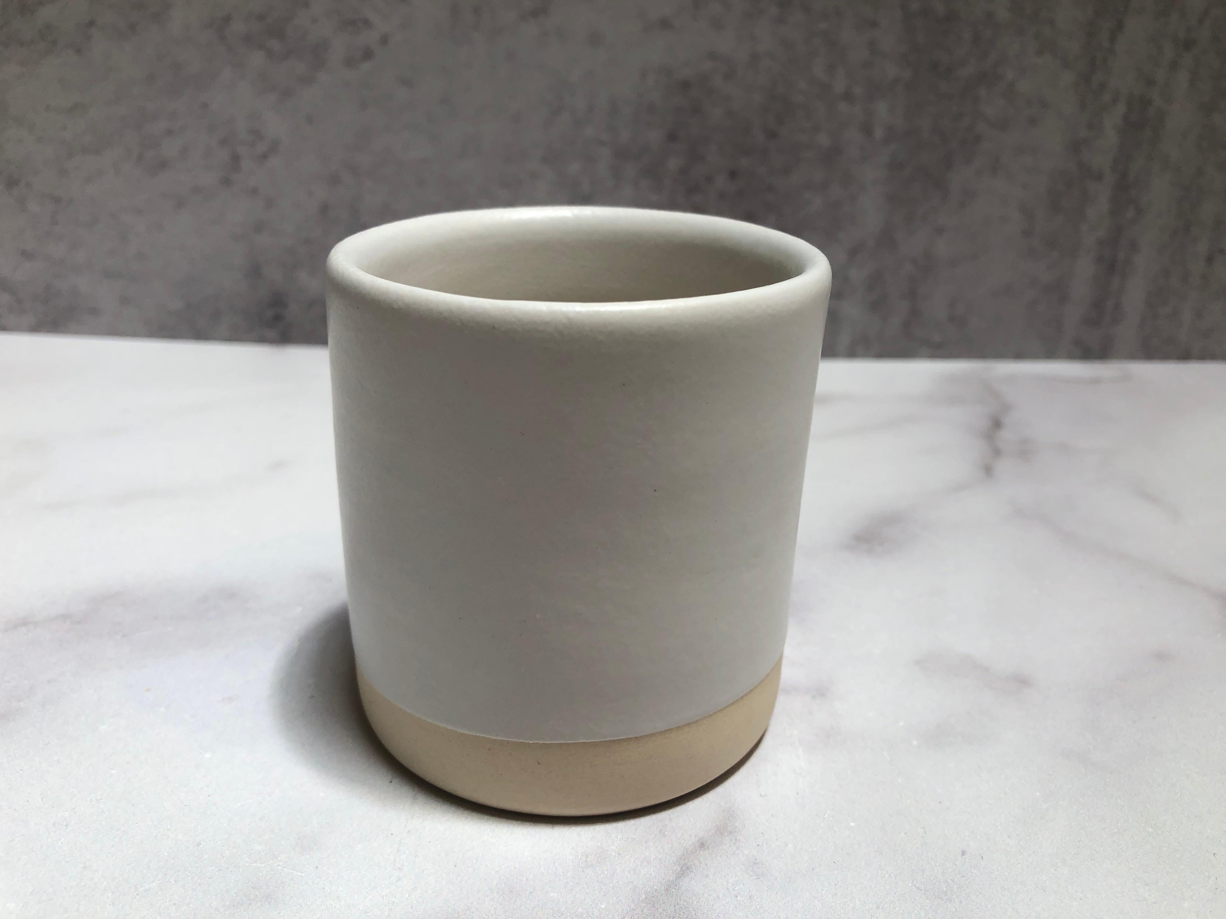 Hand-Crafted Handmade Ceramic Matte Tumbler in Black, in Stock