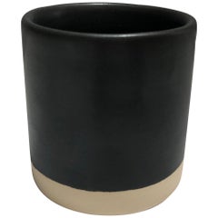 Handmade Ceramic Matte Tumbler in Black, in Stock